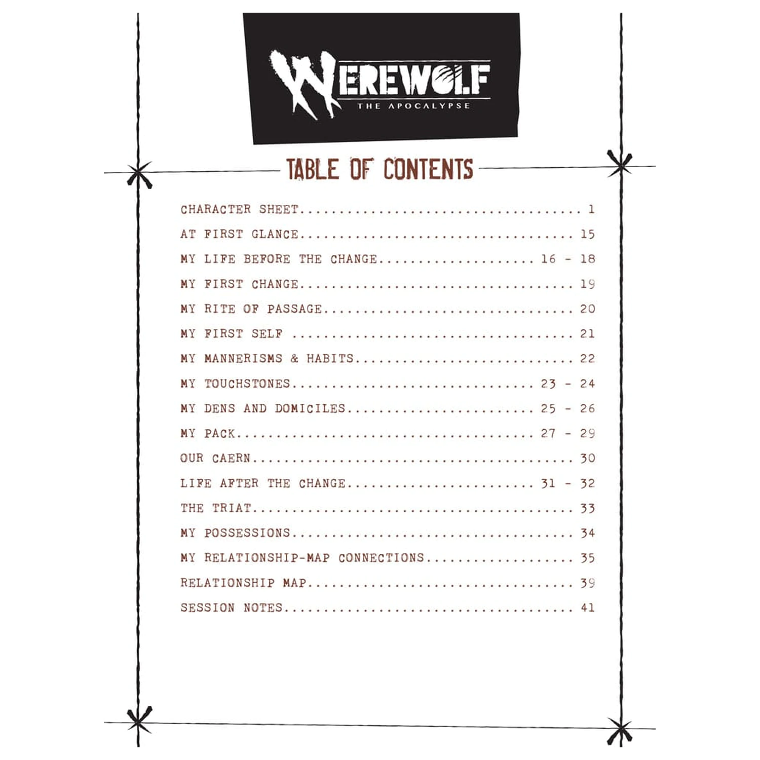 Werewolf: The Apocalypse 5th Edition RPG Denník Rozšírený denník hárkov postáv *Englische Version* produktová fotografia