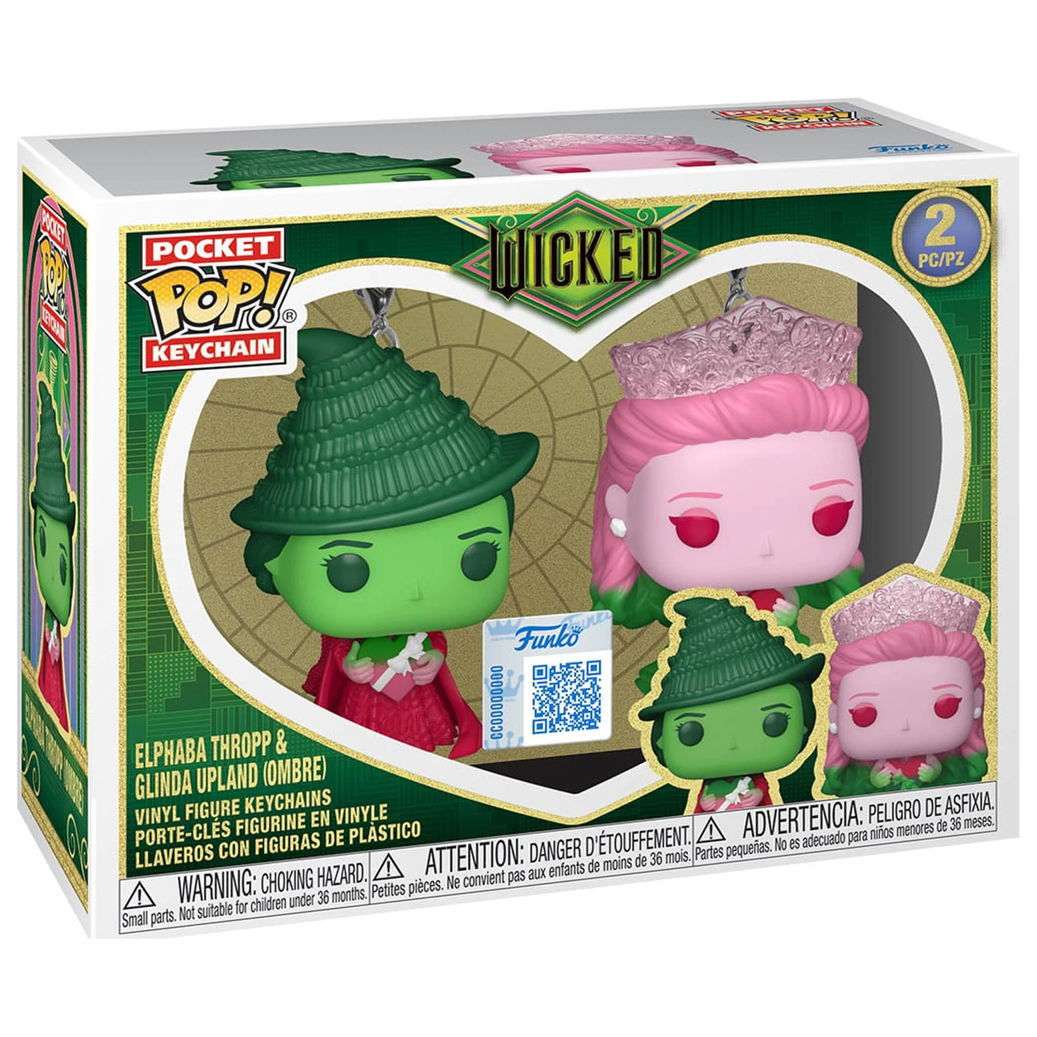 Wicked Funko POP! Vinyl prívesok na kľúče 2-balenie G&E (Ombre) 4 cm produktová fotografia