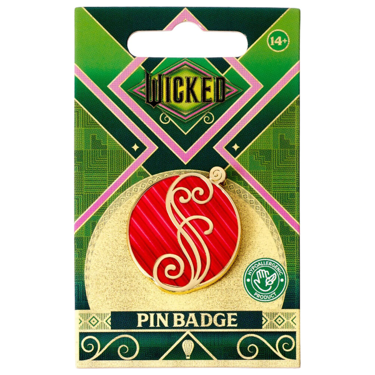 Wicked Glinda Pink Shiz Logo odznak s ihlou produktová fotografia