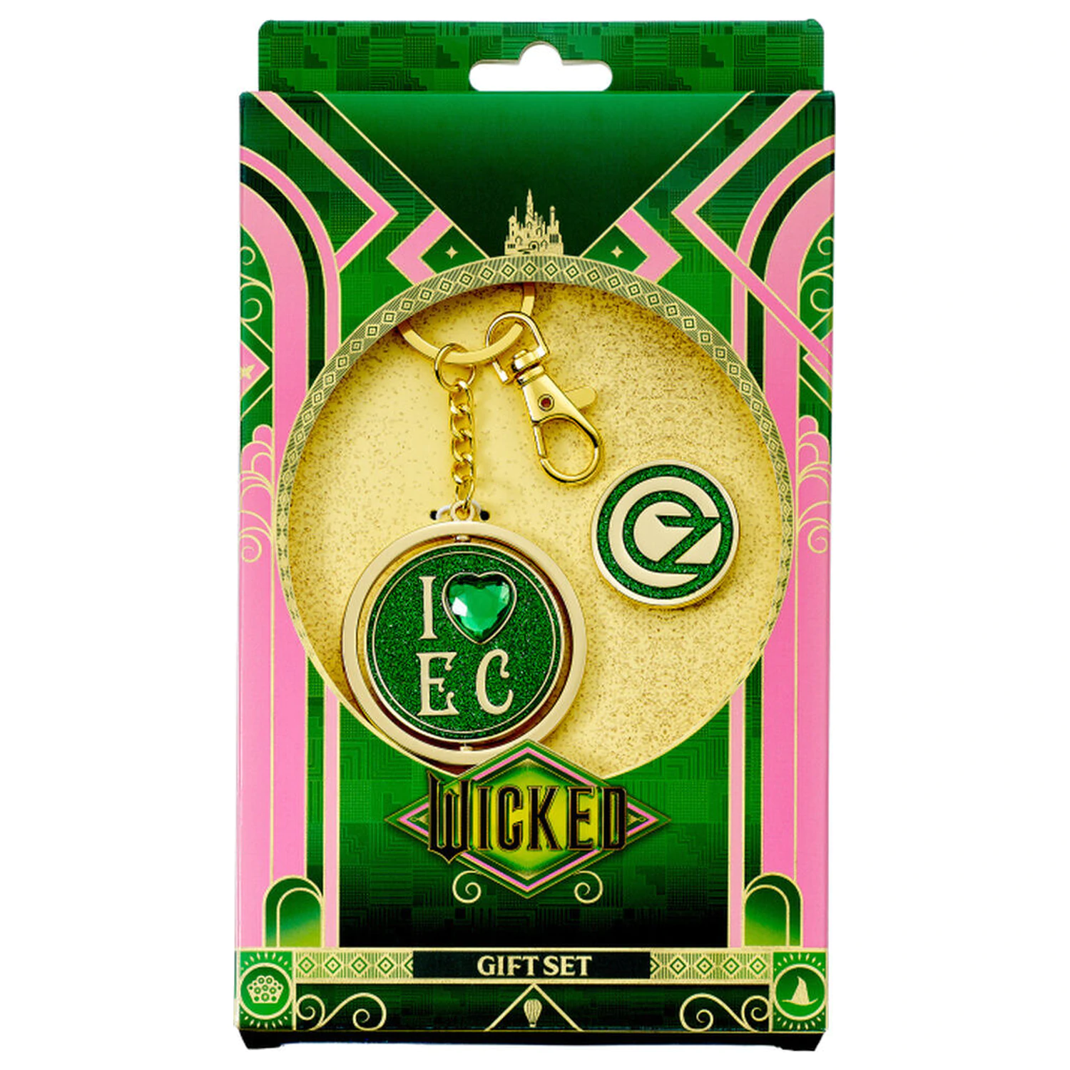 Wicked I love Emerald City Oz Logo súprava kľúčenky a odznaku do daru produktová fotografia