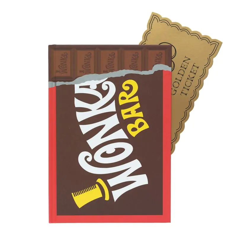 Willy Wonka Wonka Bar A5 prémiový zápisník produktová fotografia