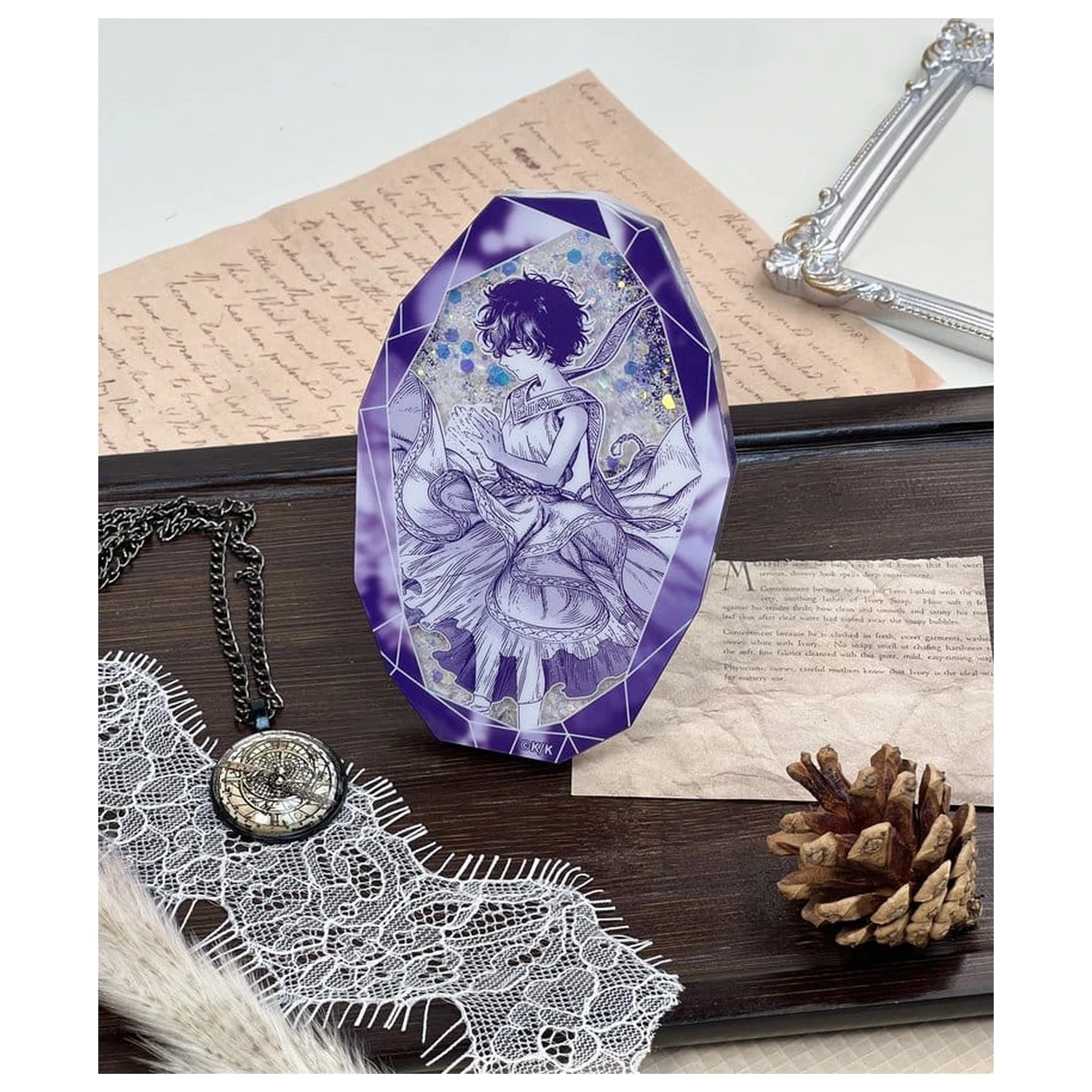 Witch Hat Atelier akrylový krištáľový achát s pohyblivým pieskom produktová fotografia
