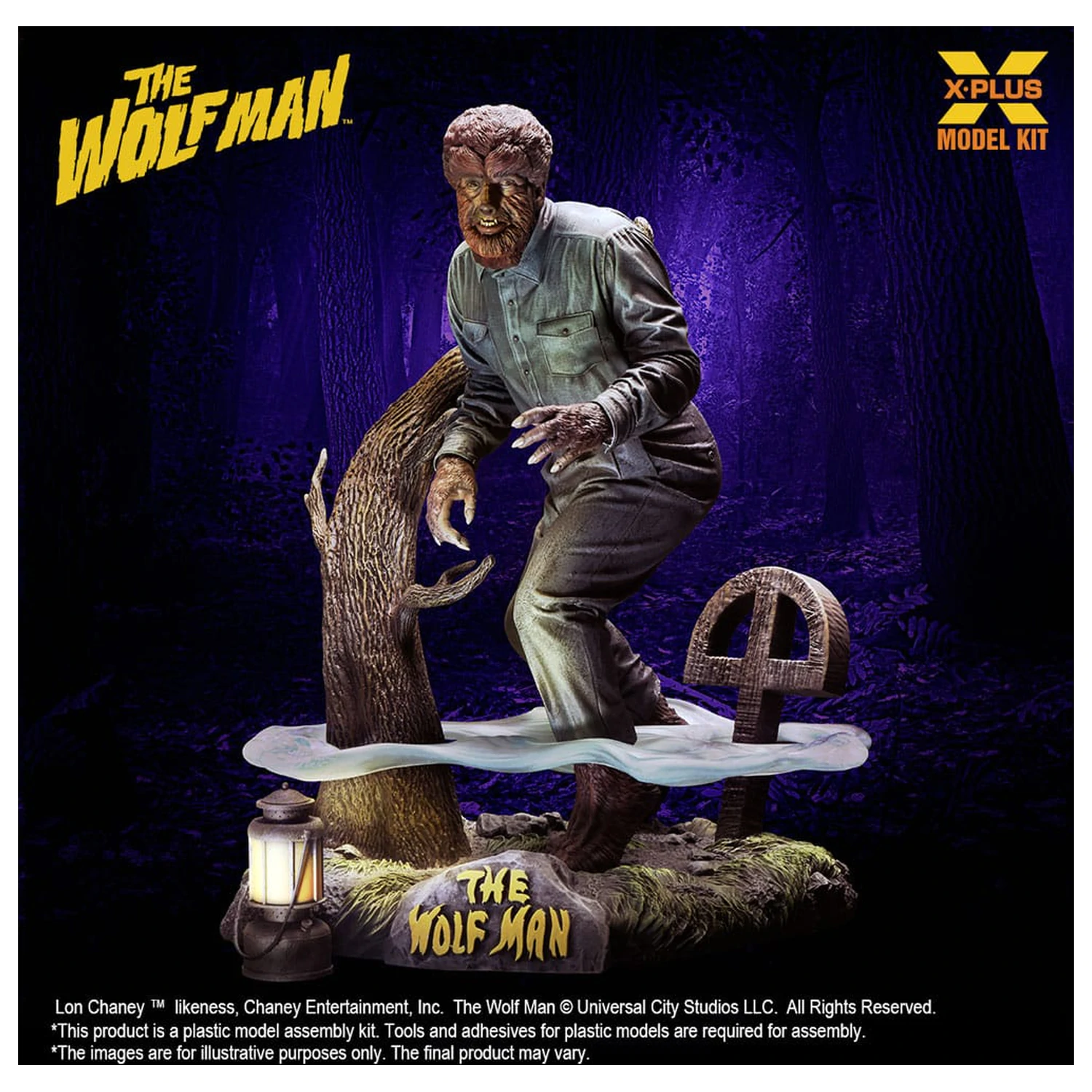 Wolf Man Plastic Model Kit 1/8 Lon Chaney Jr. ako Wolf Man 22 cm produktová fotografia