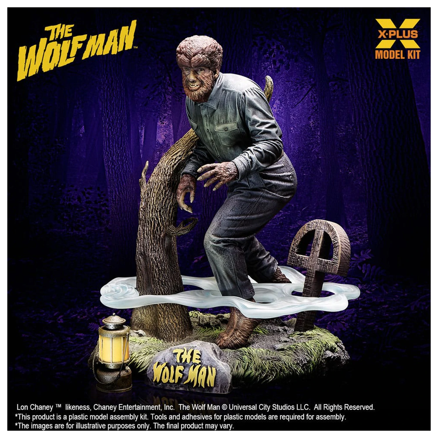 Wolf Man Plastic Model Kit 1/8 Lon Chaney Jr. ako Wolf Man 22 cm produktová fotografia