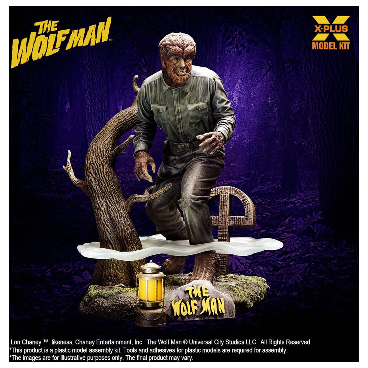 Wolf Man Plastic Model Kit 1/8 Lon Chaney Jr. ako Wolf Man 22 cm produktová fotografia
