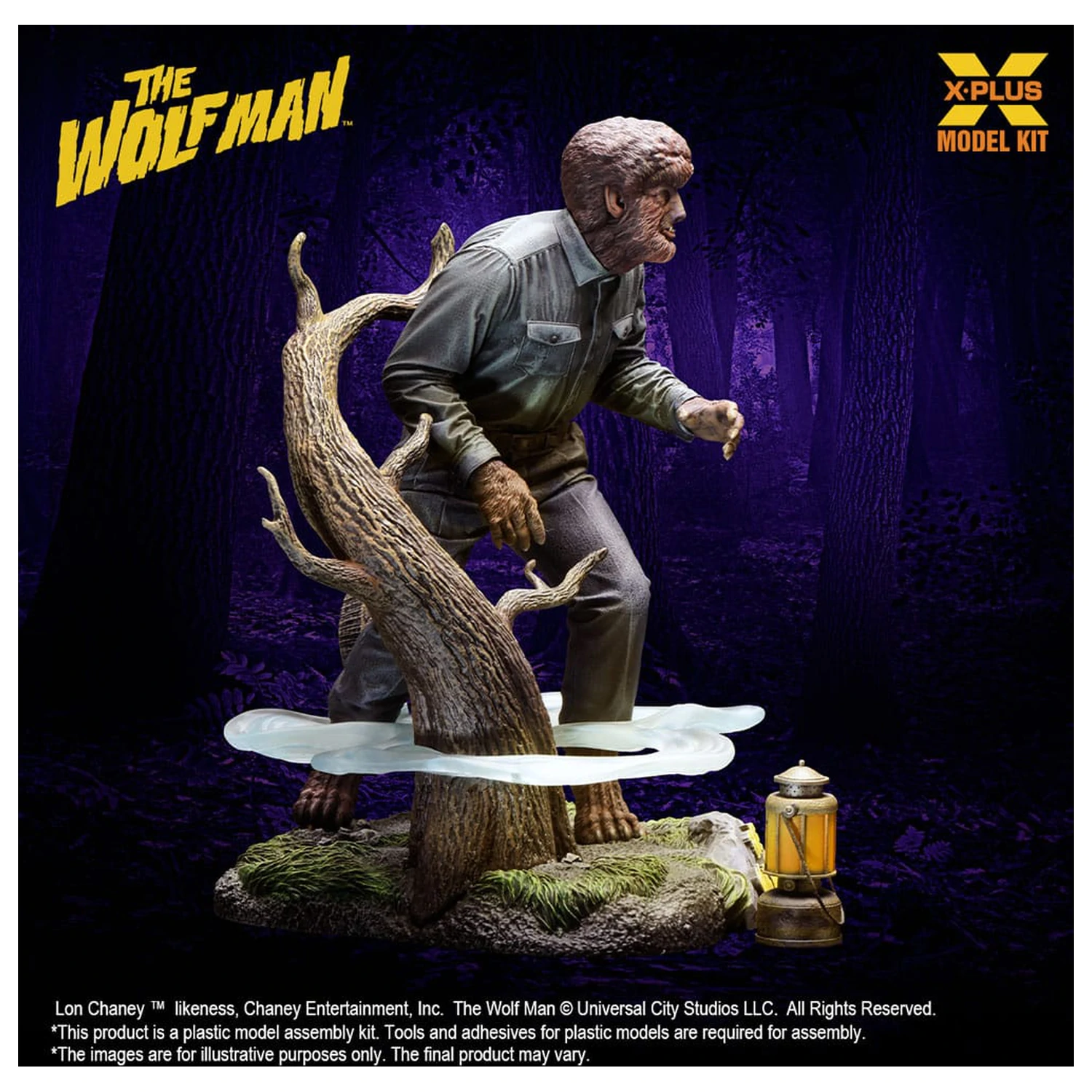 Wolf Man Plastic Model Kit 1/8 Lon Chaney Jr. ako Wolf Man 22 cm produktová fotografia