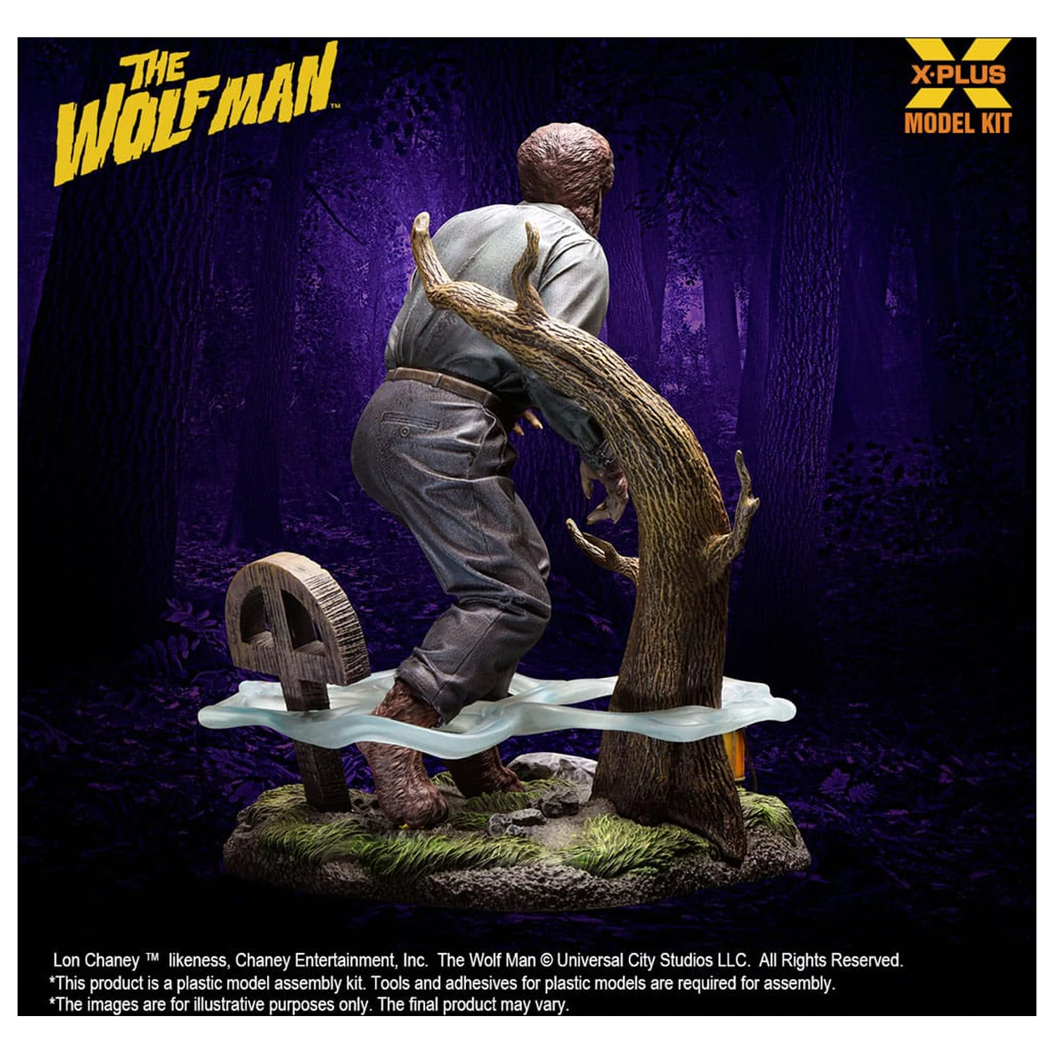Wolf Man Plastic Model Kit 1/8 Lon Chaney Jr. ako Wolf Man 22 cm produktová fotografia