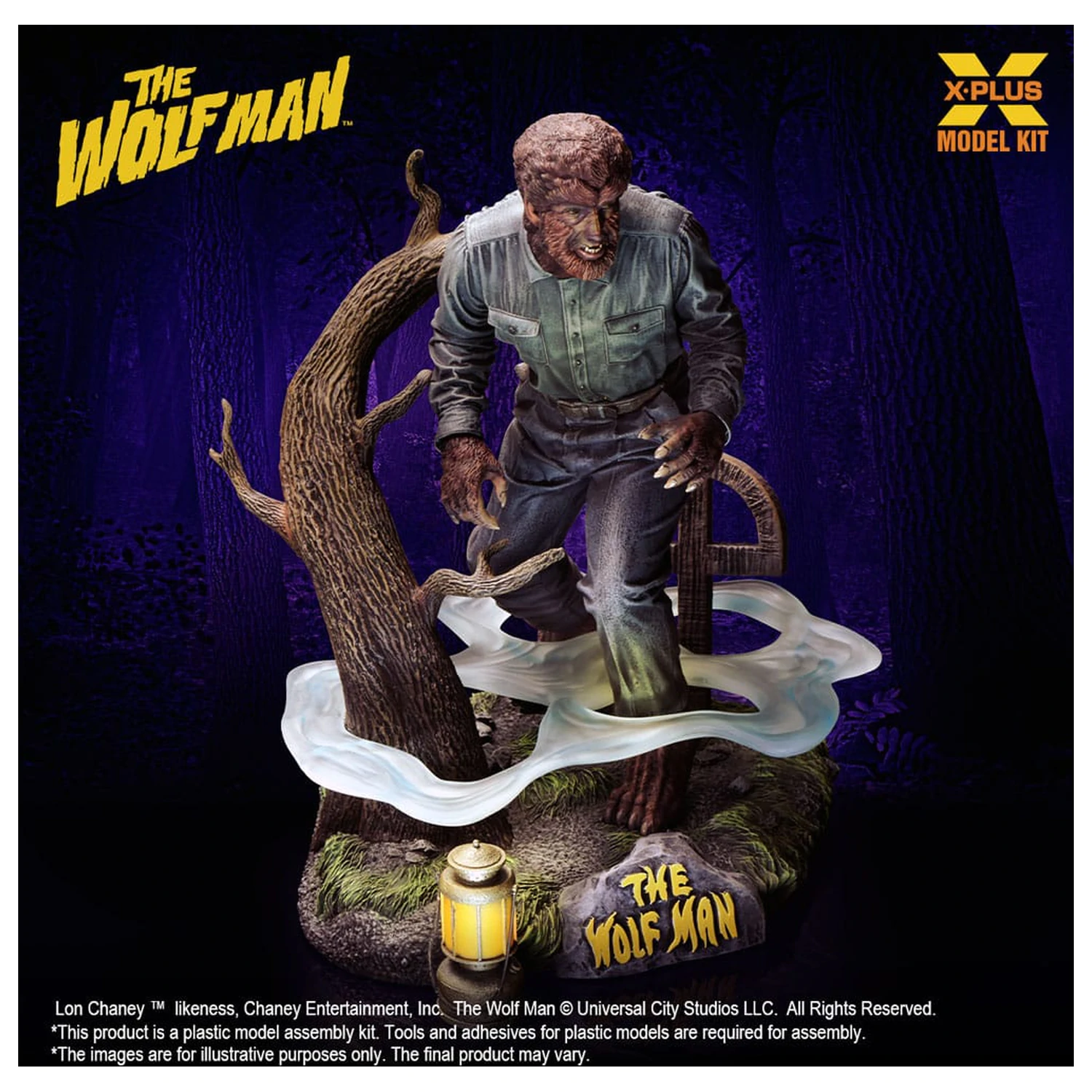 Wolf Man Plastic Model Kit 1/8 Lon Chaney Jr. ako Wolf Man 22 cm produktová fotografia