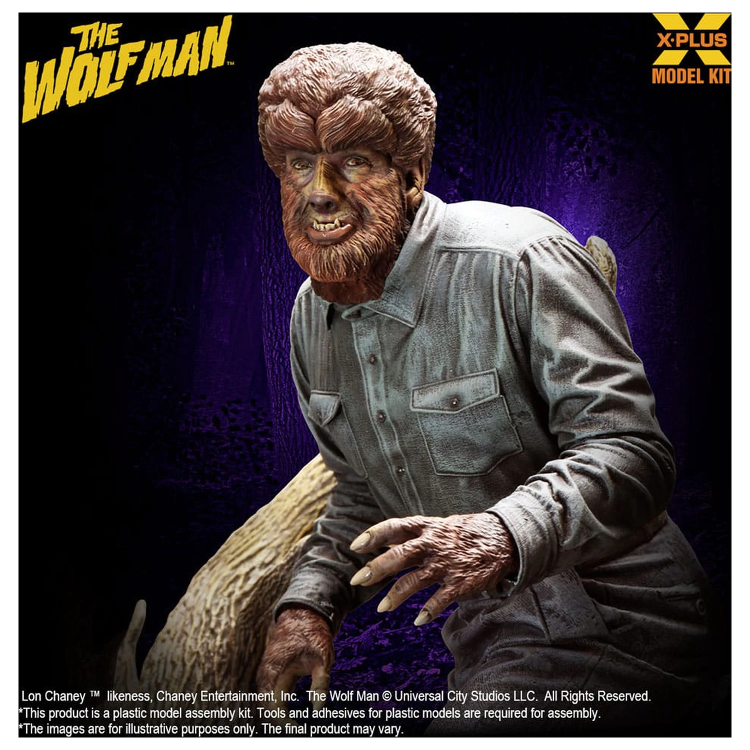 Wolf Man Plastic Model Kit 1/8 Lon Chaney Jr. ako Wolf Man 22 cm produktová fotografia