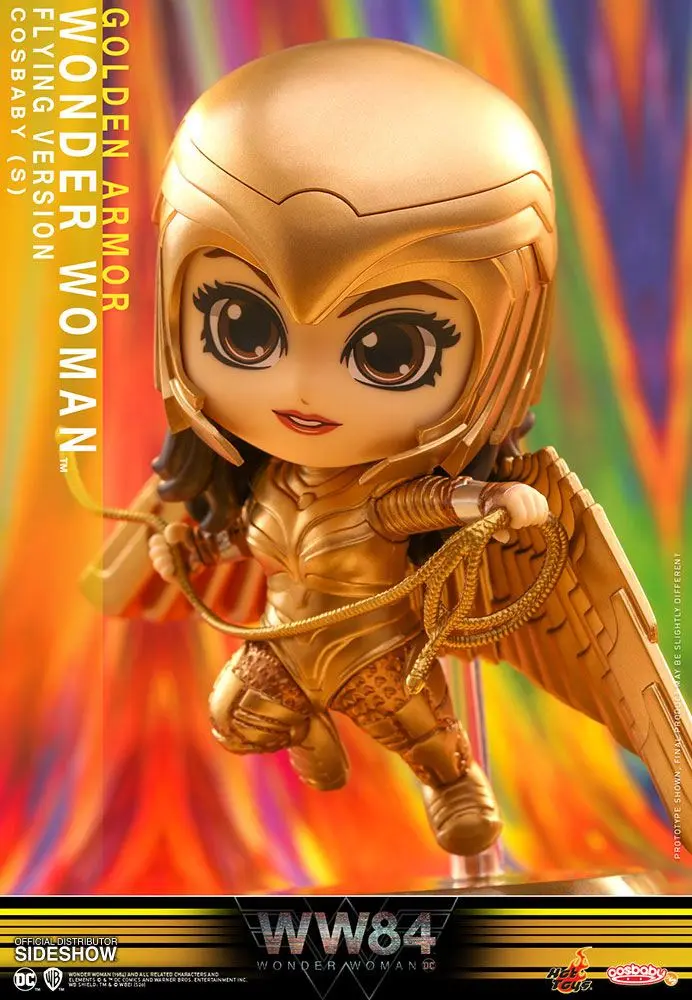 Wonder Woman 1984 Cosbaby (S) Mini figúrka Golden Armor Wonder Woman (Flying Version) 10 cm produktová fotografia