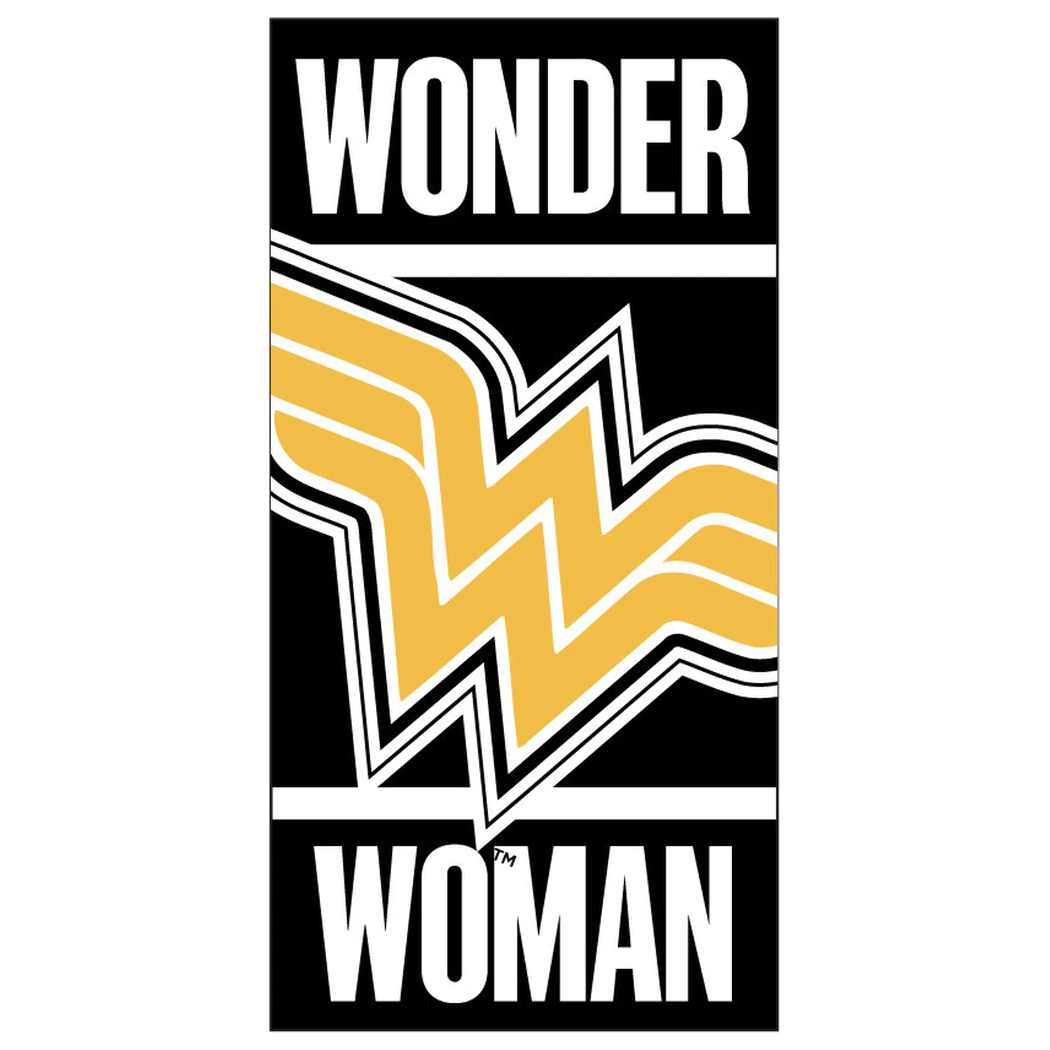 Wonder Woman čierny uterák produktová fotografia