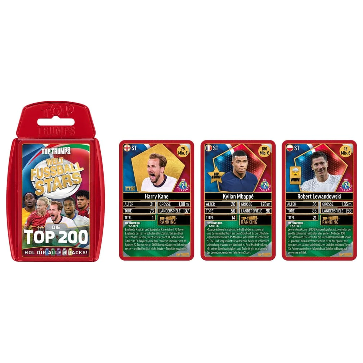 World Football Stars kartová hra, balenie po 200 kusoch (1 *nemecká verzia*) produktová fotografia