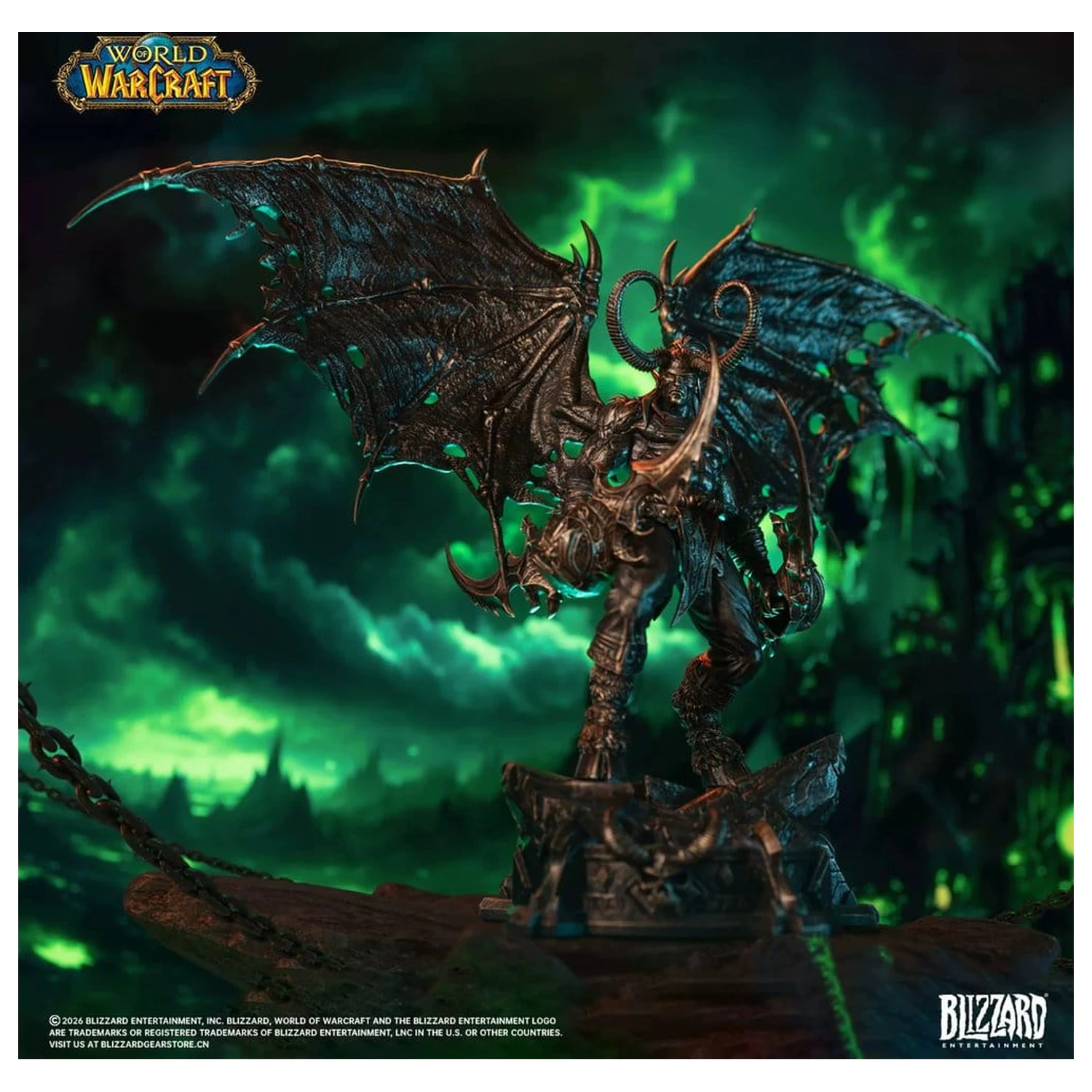 World of Warcraft 1/10 mierky socha Illidan Stormrage (bronzovej farby) 34 cm produktová fotografia