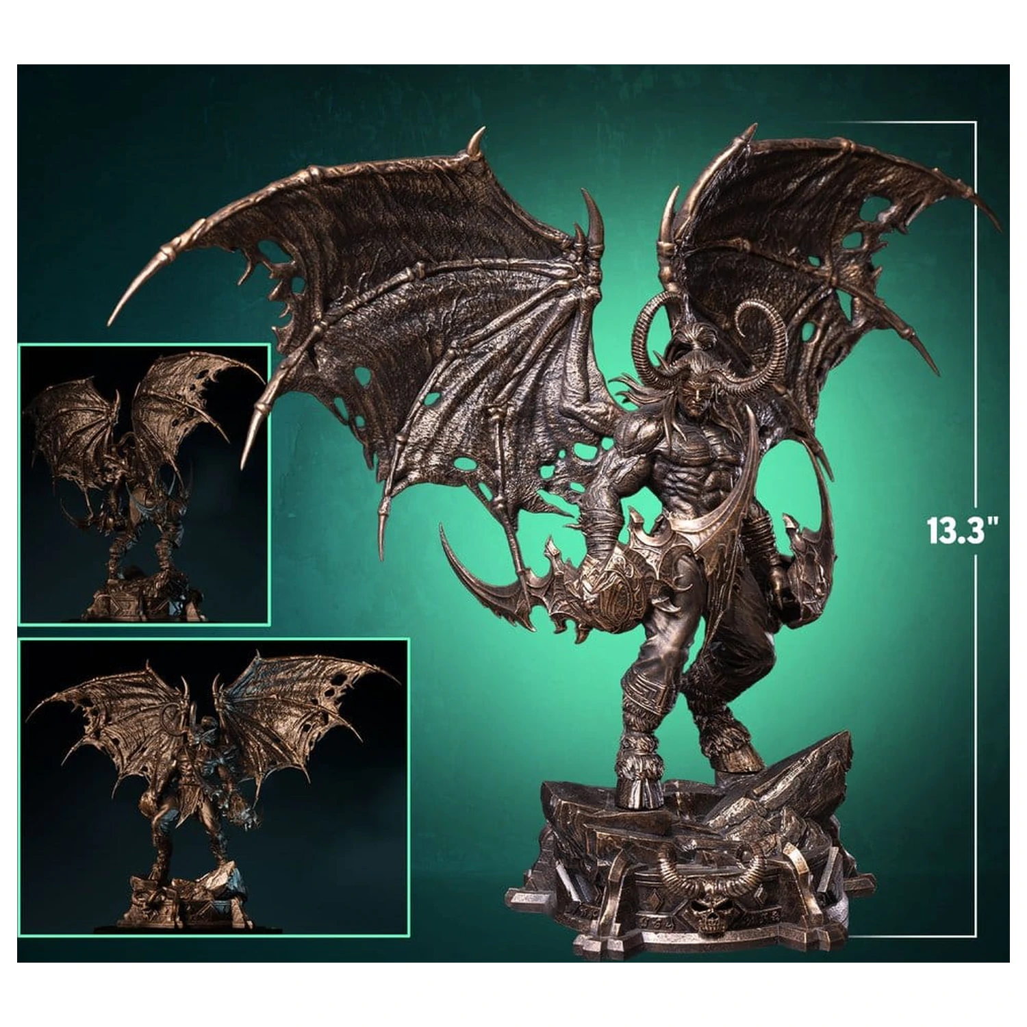 World of Warcraft 1/10 mierky socha Illidan Stormrage (bronzovej farby) 34 cm produktová fotografia
