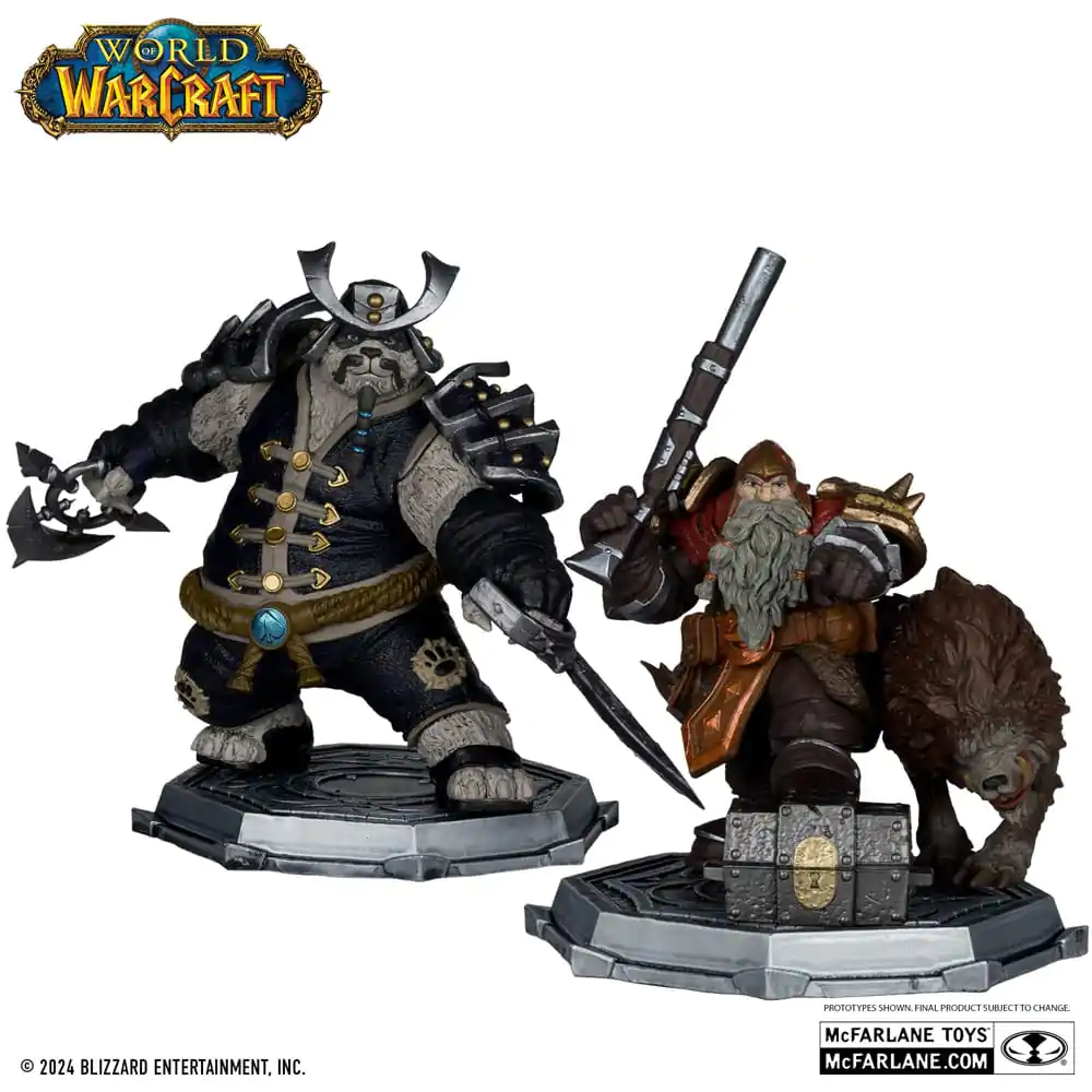 World of Warcraft PVC sošky 2-balenie 1/12 Dwarf Hunter: Beast Master & Pandaren: Monk (Gold Label) 15 cm termékfotó