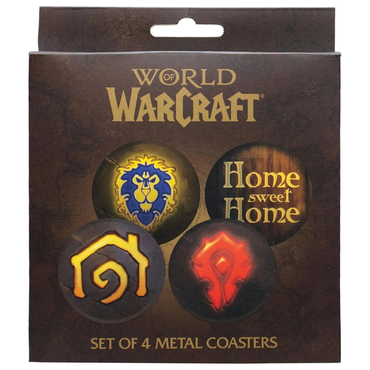 World of Warcraft podložky pod poháre, súprava 4 kusov, potlačené kovové produktová fotografia