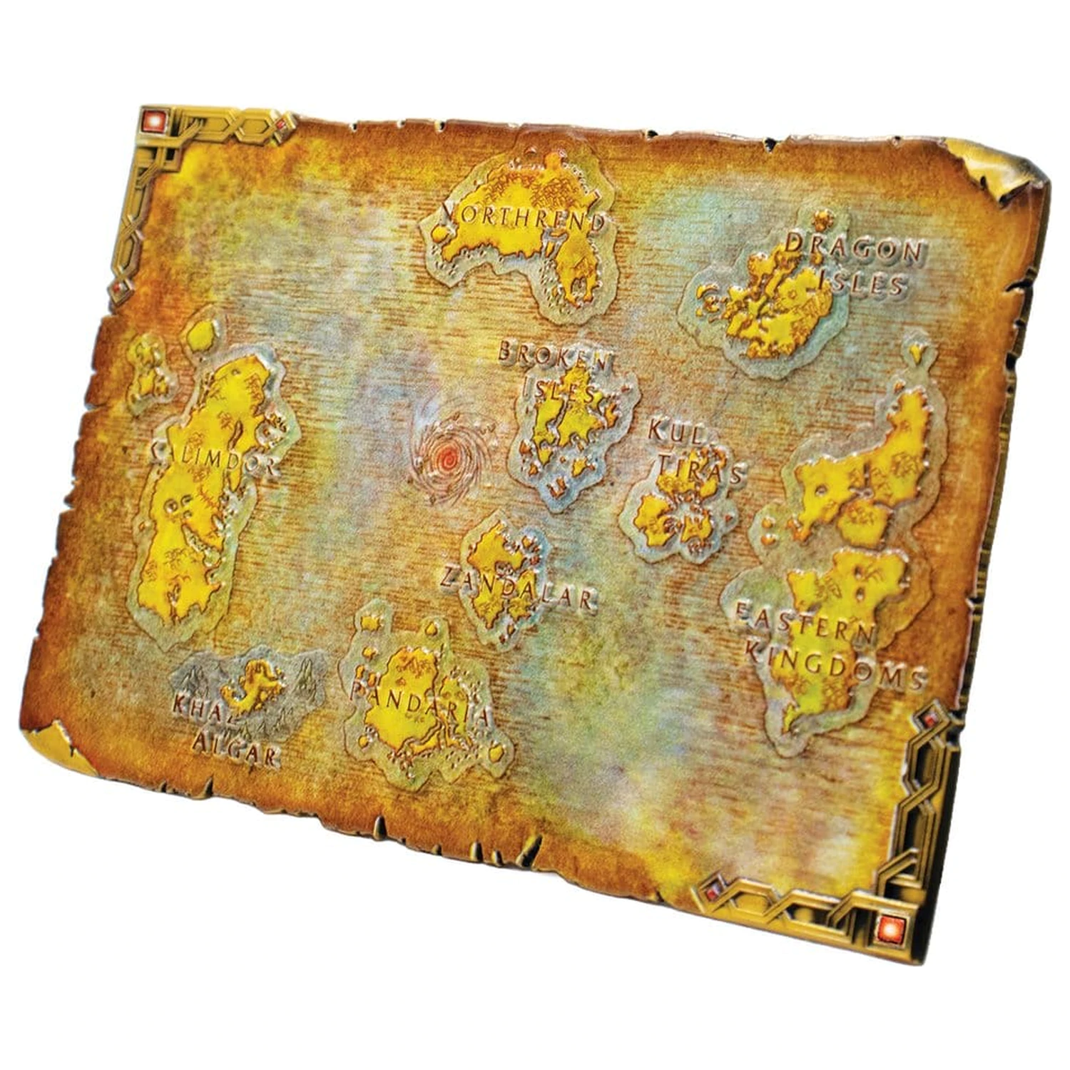 Replika kovovej mapy Azerothu World of Warcraft limitovaná edícia 12 x 18 cm produktová fotografia