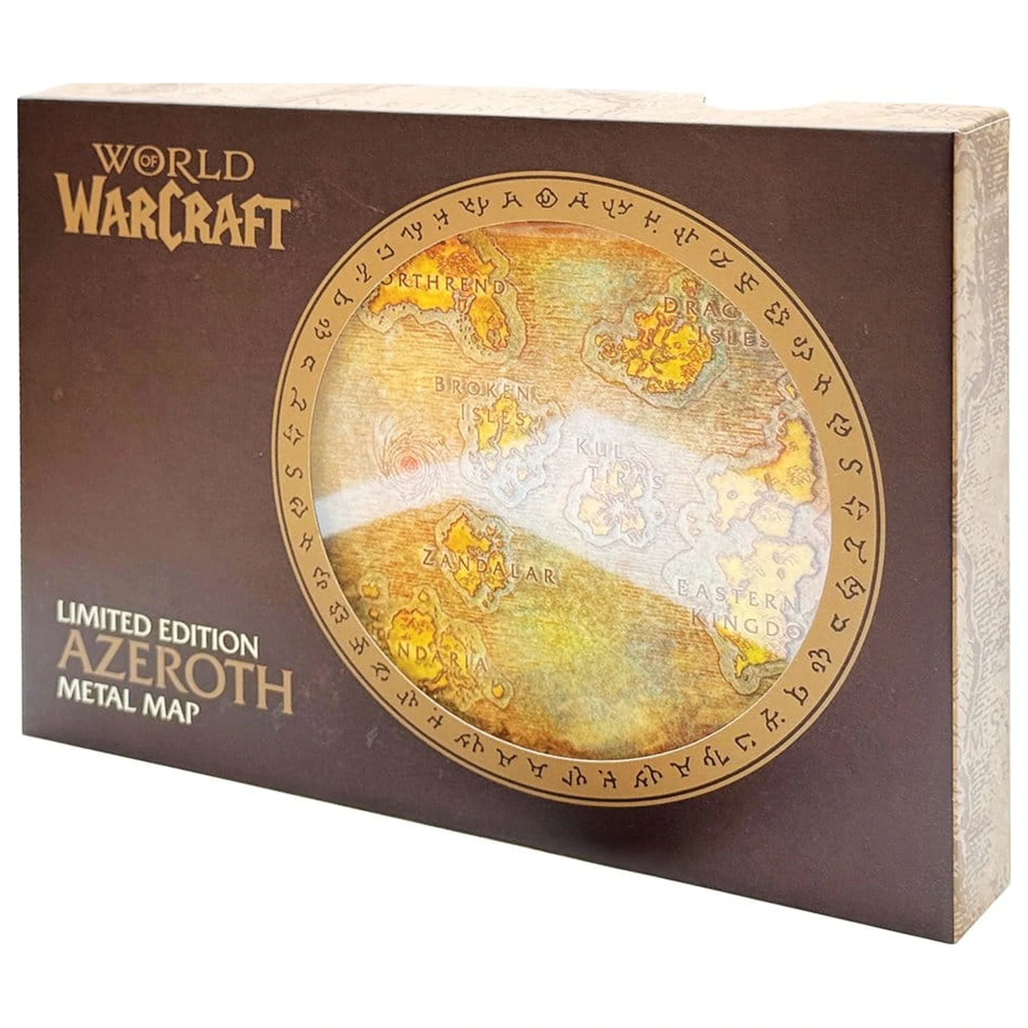 Replika kovovej mapy Azerothu World of Warcraft limitovaná edícia 12 x 18 cm produktová fotografia