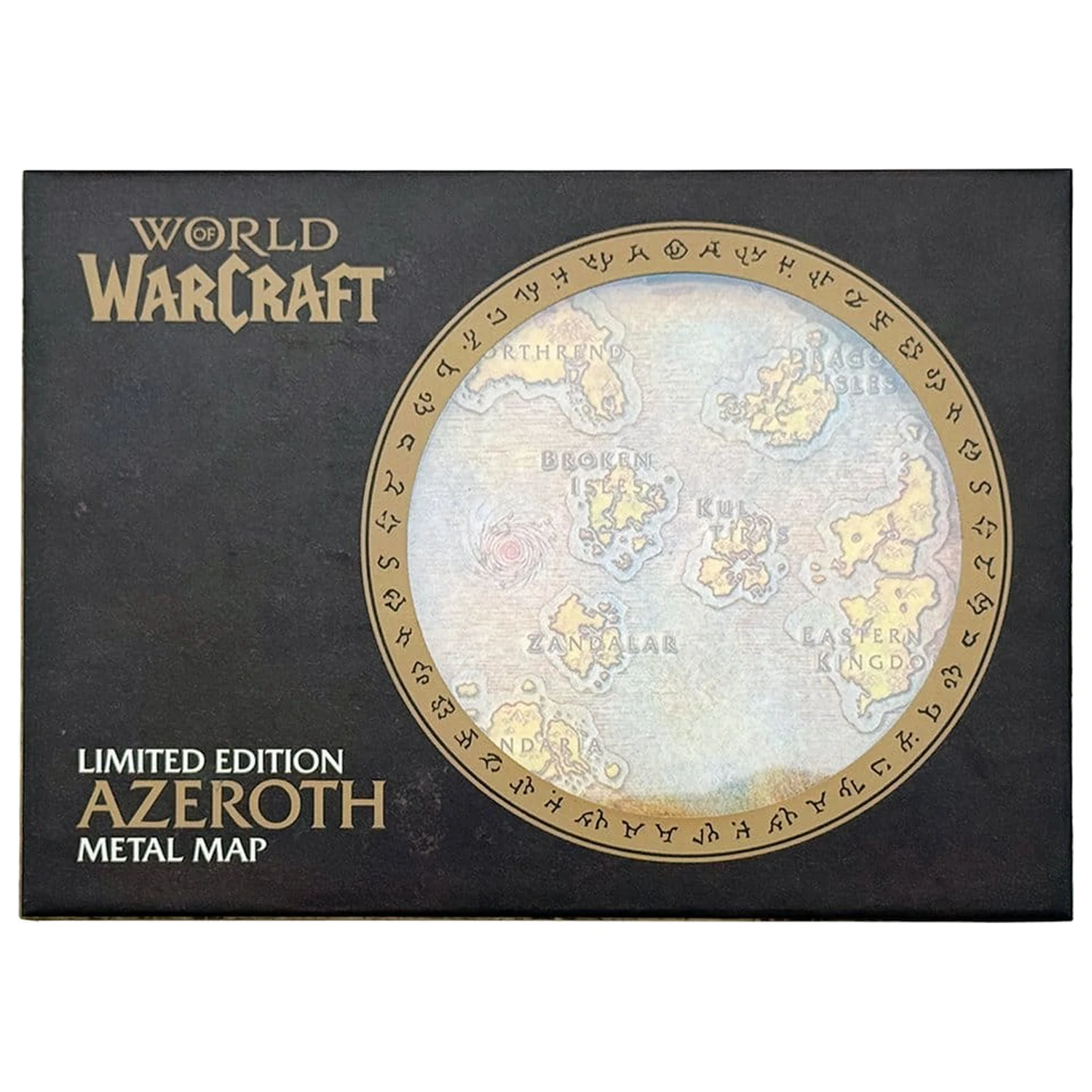 Replika kovovej mapy Azerothu World of Warcraft limitovaná edícia 12 x 18 cm produktová fotografia