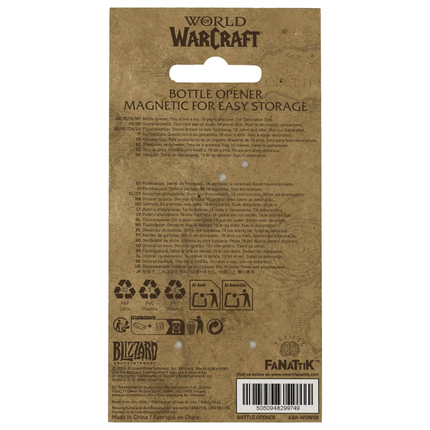 World of Warcraft Otvárač na fľaše Icon of Blood produktová fotografia