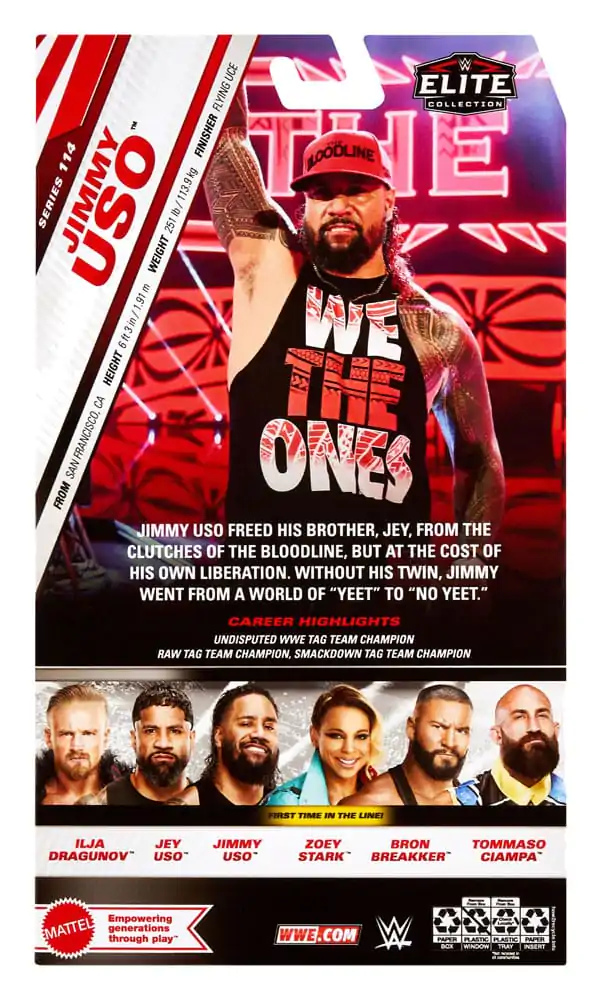 WWE Elite Collection akčná figúrka Jimmy Uso 15 cm produktová fotografia