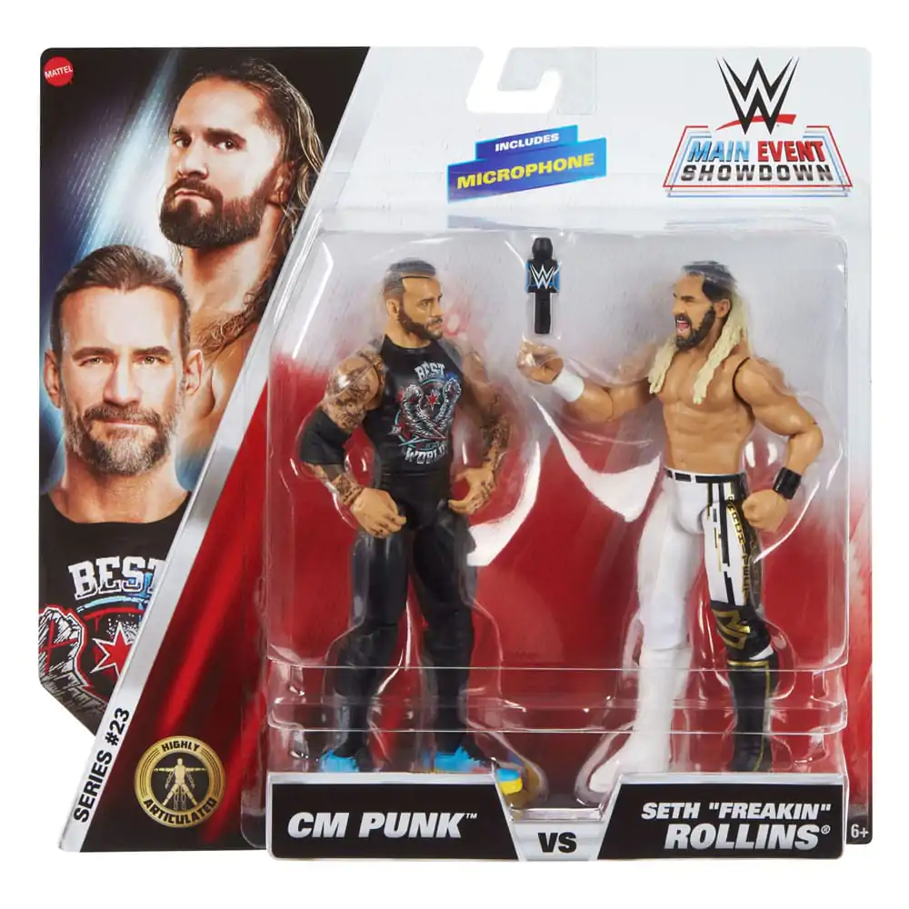WWE Main Event Showdown akčné figúrky CM Punk vs Seth "Freakin" Rollins 2-Pack 15 cm produktová fotografia