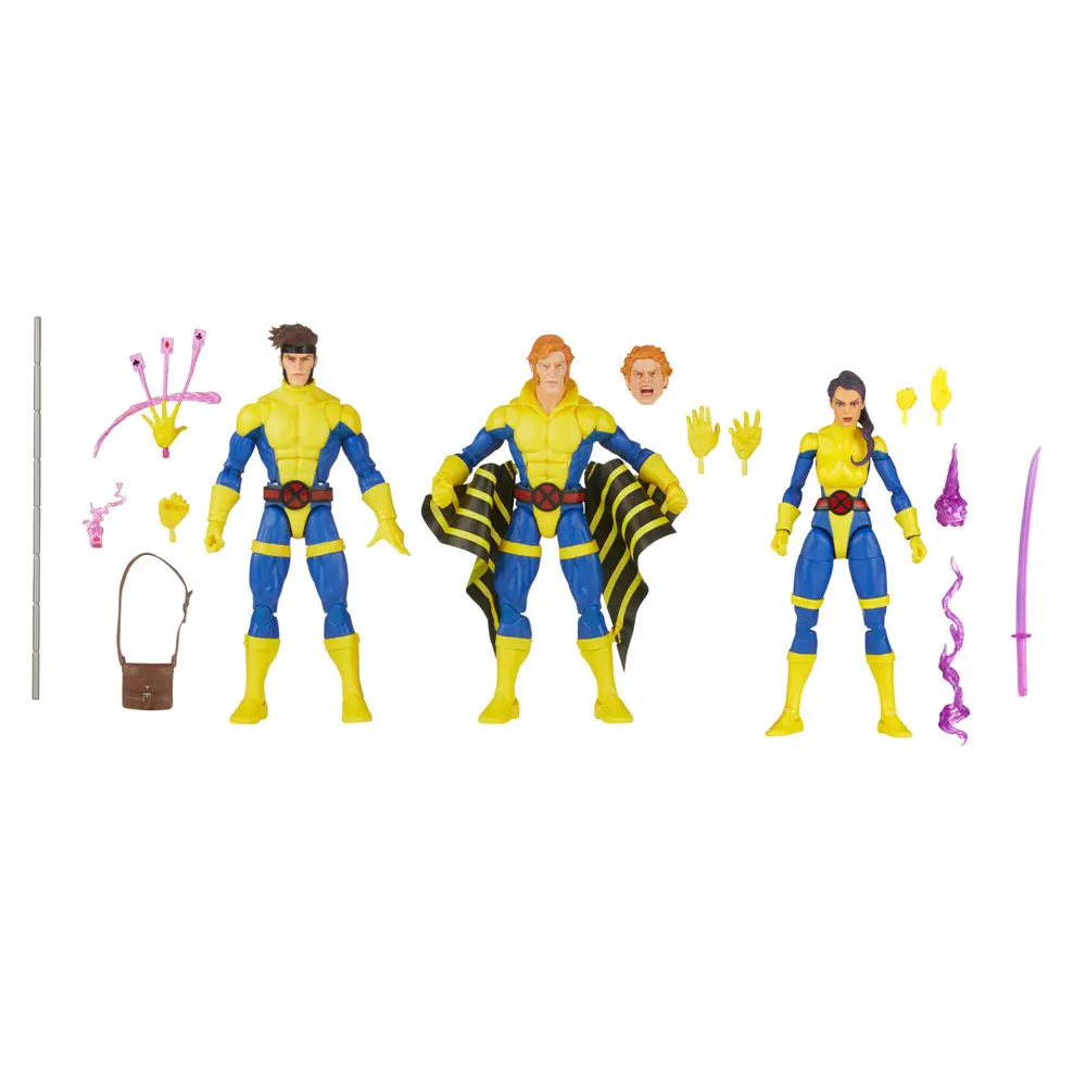 X-Men 60th Anniversary Marvel Legends Balenie 3 akčných figúrok Gambit, Marvel's Banshee, Psylocke 15 cm produktová fotografia