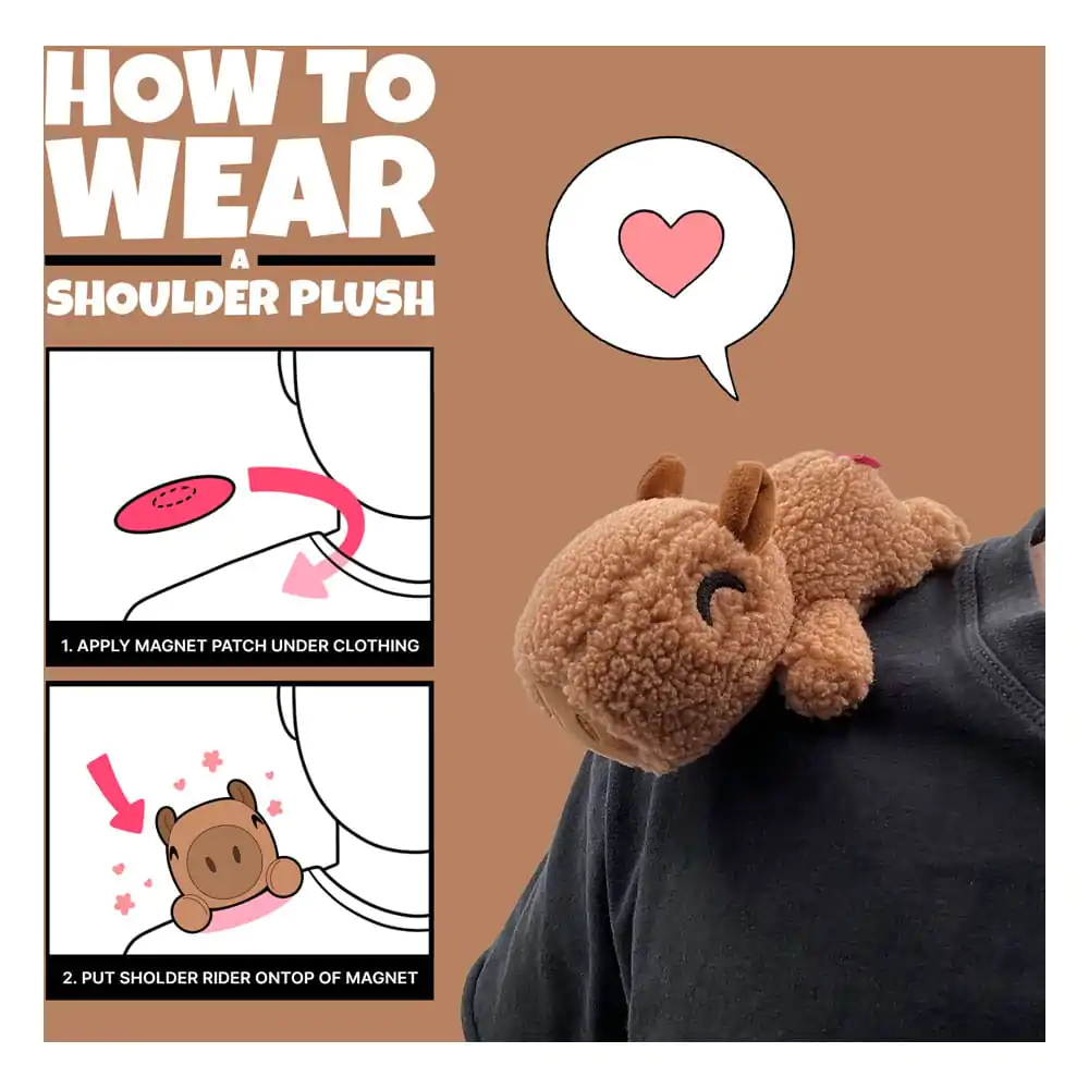 Youtooz Original plyšová figúrka Capybara Shoulder Rider 15 cm produktová fotografia