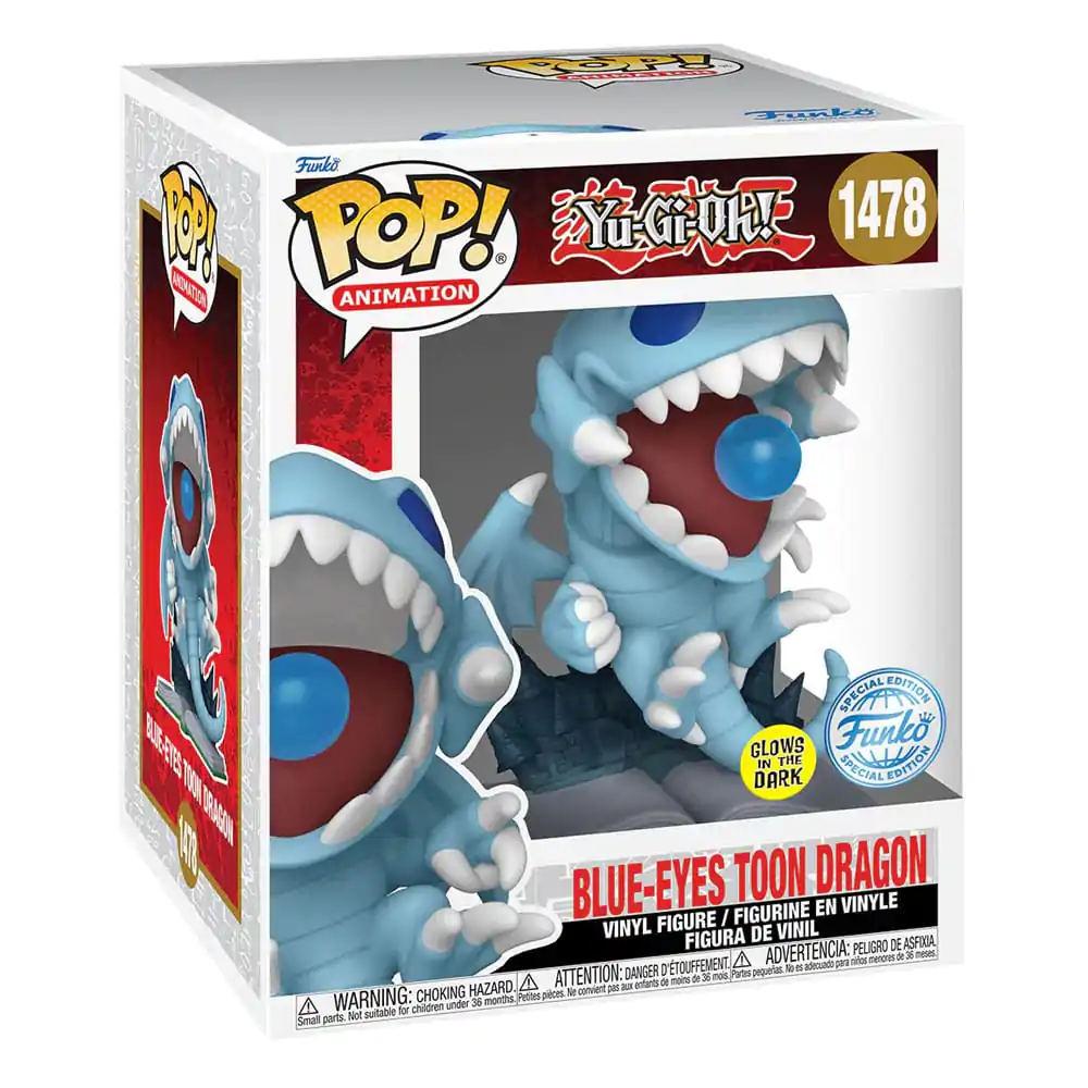 Yu-Gi-Oh! Super Sized Funko POP! Animation vinylová figúrka Blue-Eyes Toon Dragon (GITD) Special Edition 15 cm produktová fotografia