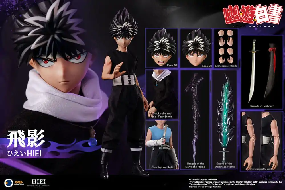 Akčná figúrka Yu Yu Hakusho 1/6 Hiei 30 cm produktová fotografia
