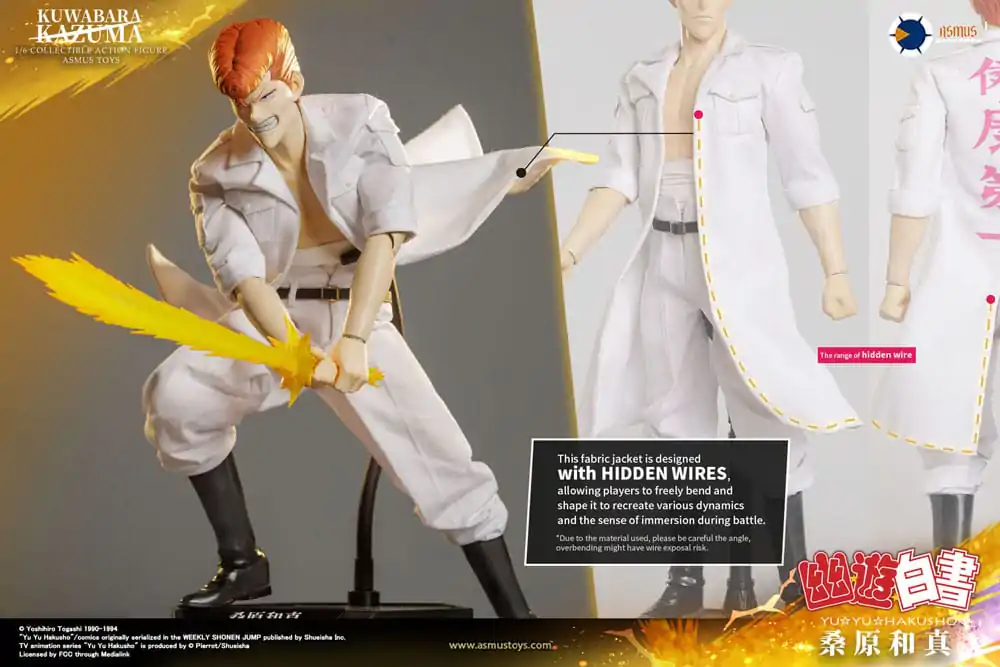 Yu Yu Hakusho Akčná figúrka 1/6 Kazuma Kuwabara (Luxus kiadás) 30 cm termékfotó