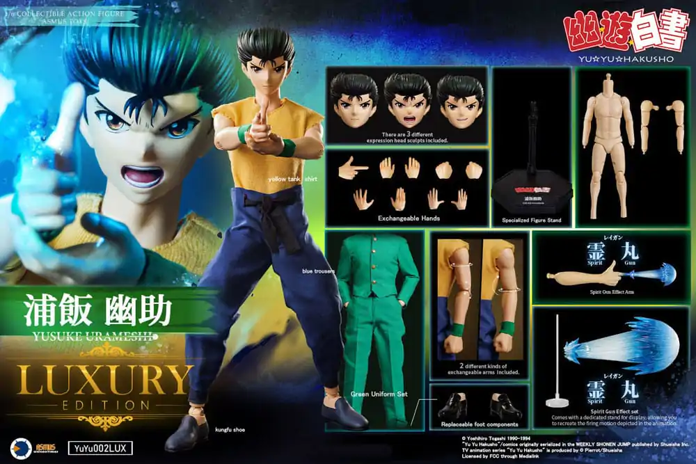 Yu Yu Hakusho akčná figúrka 1/6 Yusuke Urameshi (Luxury Version) 30 cm produktová fotografia