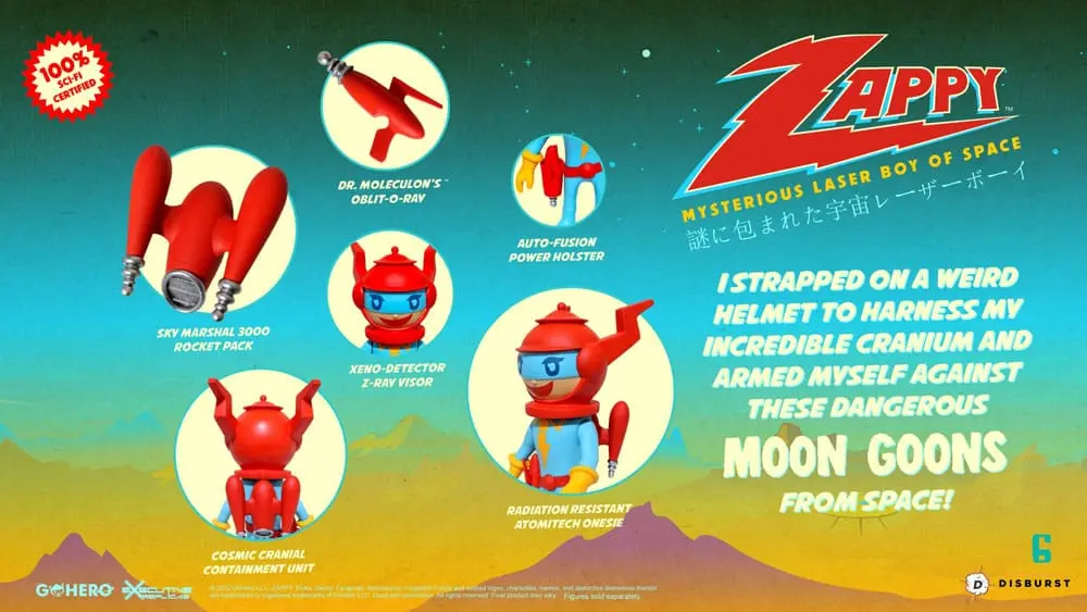 Zappy Action Figure Mysterious Laser Boy of Space 22 cm produktová fotografia