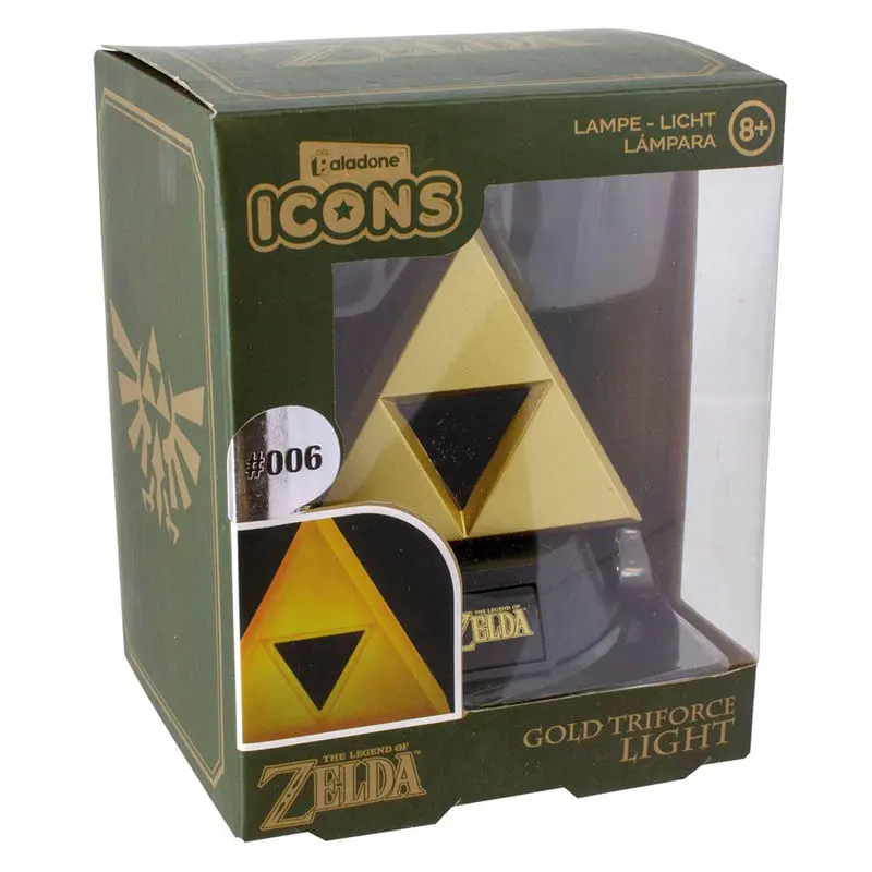 The Legend of Zelda 3D svetlo v tvare ikony Gold Triforce 10 cm produktová fotografia