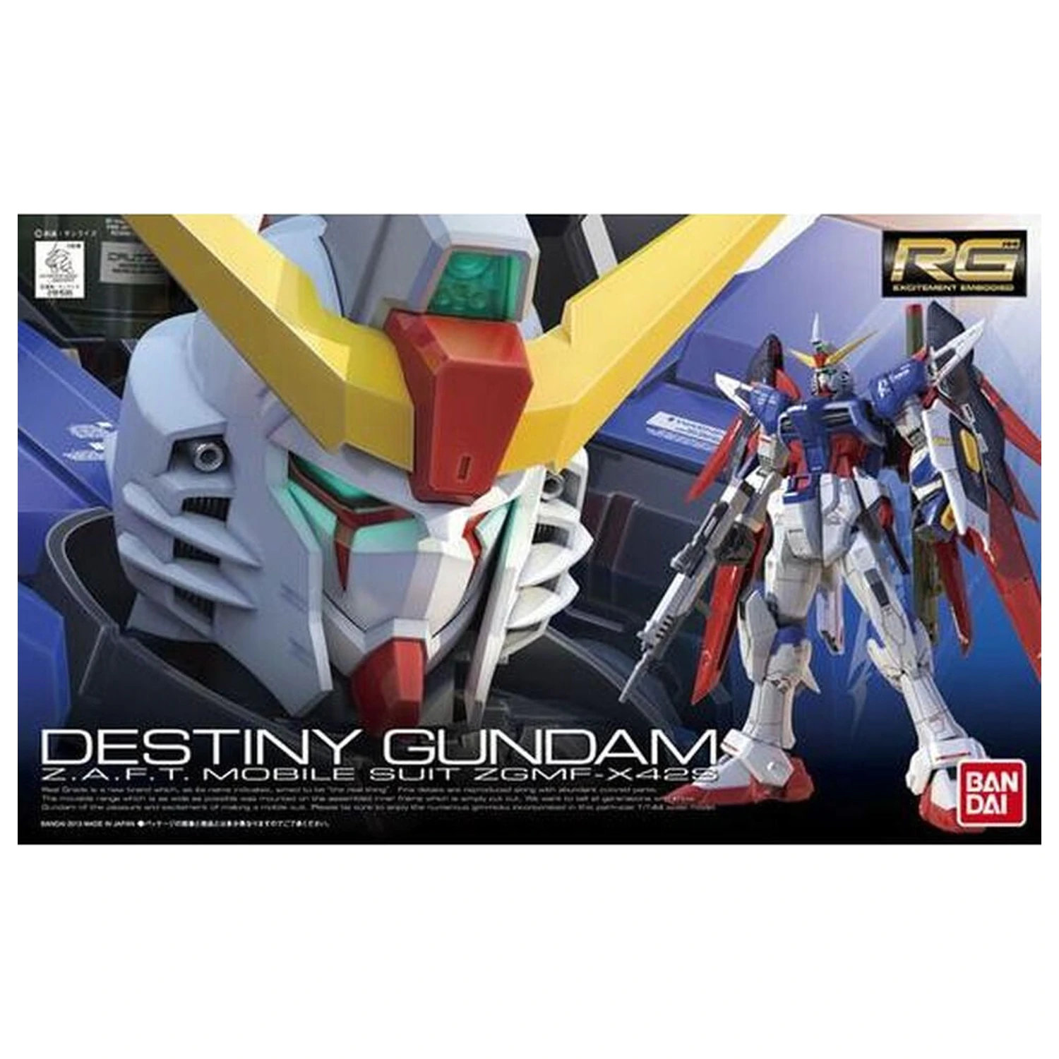 ZGMF-X42S Destiny Gundam modelová stavebnica RG 1/144 produktová fotografia