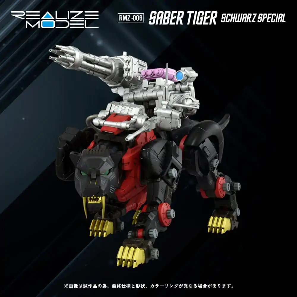 Zoids Plastikový Model Kit 1/100 RMZ-006 Saber Tiger Schwarz Special 19 cm produktová fotografia