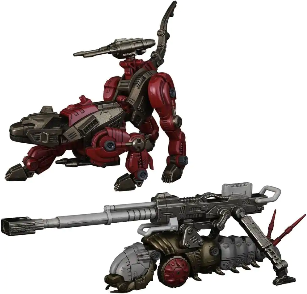 Zoids Plastové modelové stavebnice balenie 2 ks 1/100 RMZ-010 Canoly Molga & Hell Cat Base Guards Sets 20 cm produktová fotografia