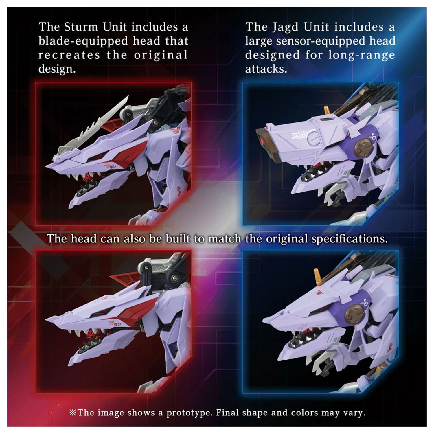Zoids Model Kit Accesoory Set AM-Z01CP Berserk Fury Sturm & Jagd Unit produktová fotografia
