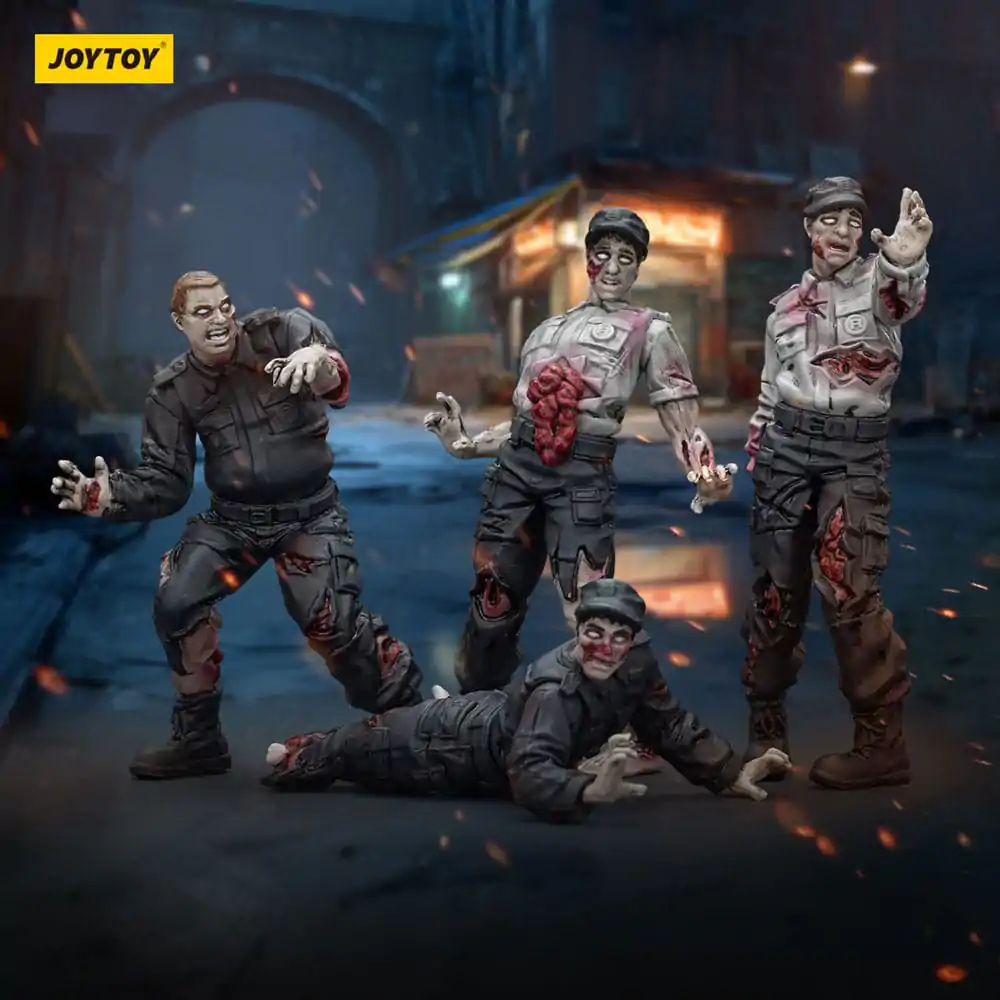 Zombie Dark Source akčné figúrky 4-Pack Security Guards 8 cm produktová fotografia