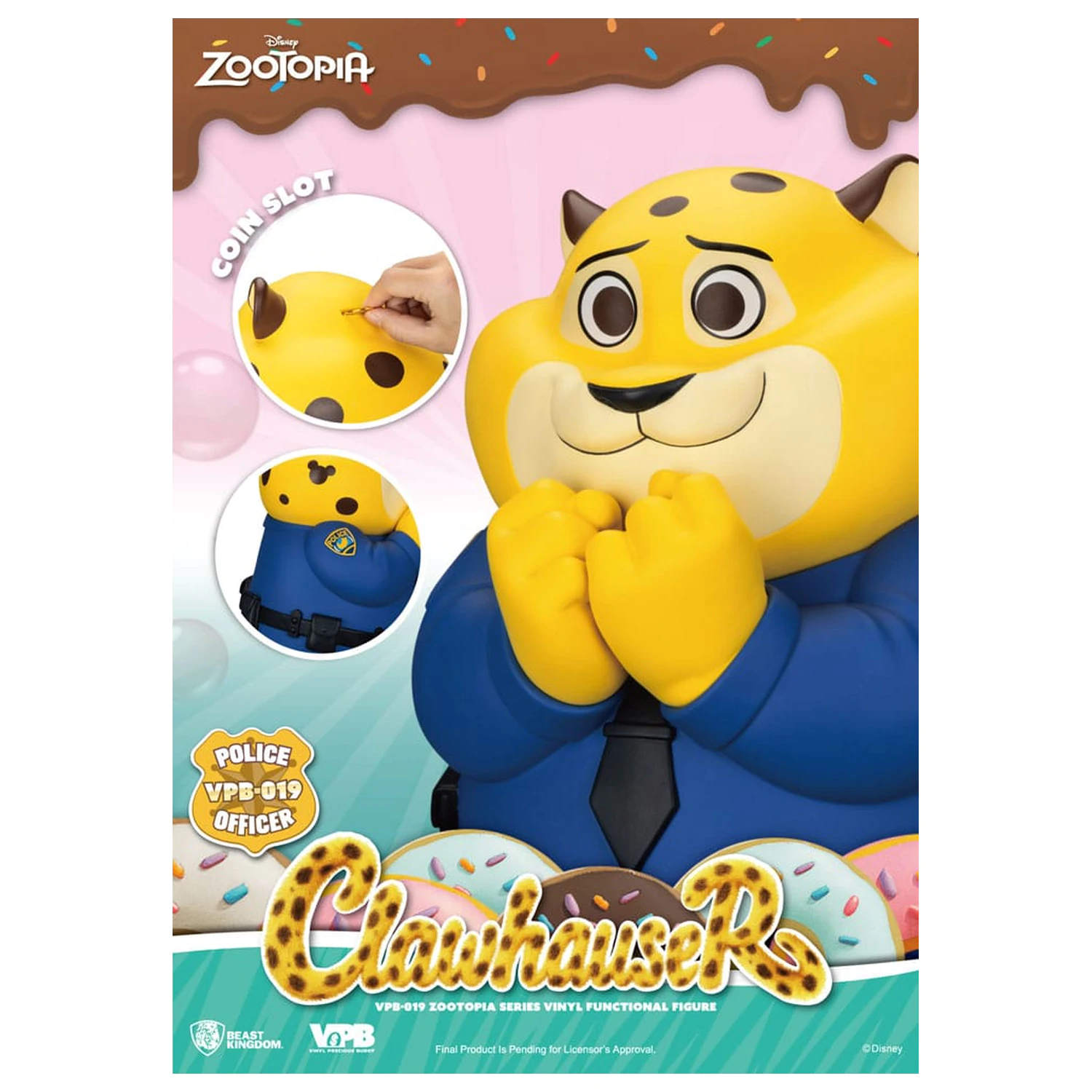 Zootopia Piggy vinylová pokladnička Clawhauser 40 cm produktová fotografia