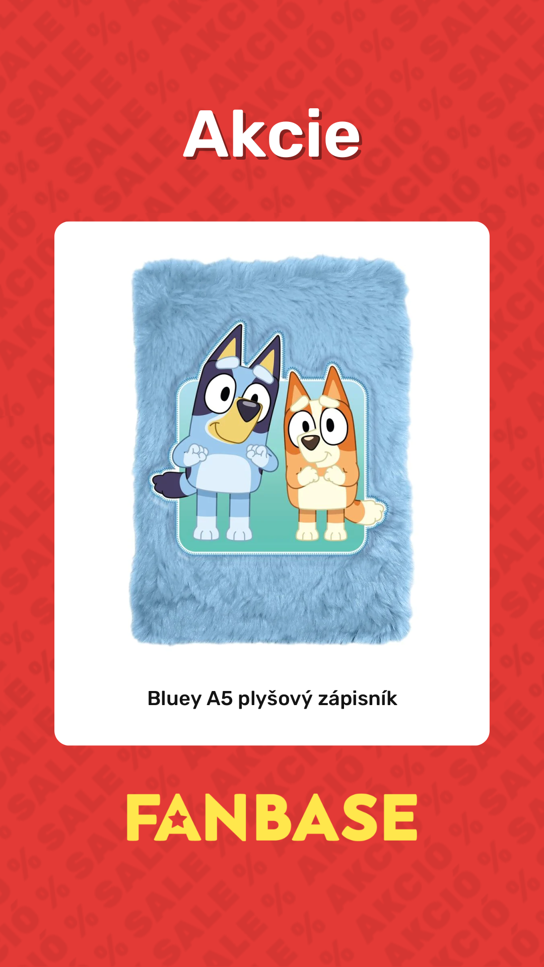 Akcie: Bluey A5 plyšový zápisník