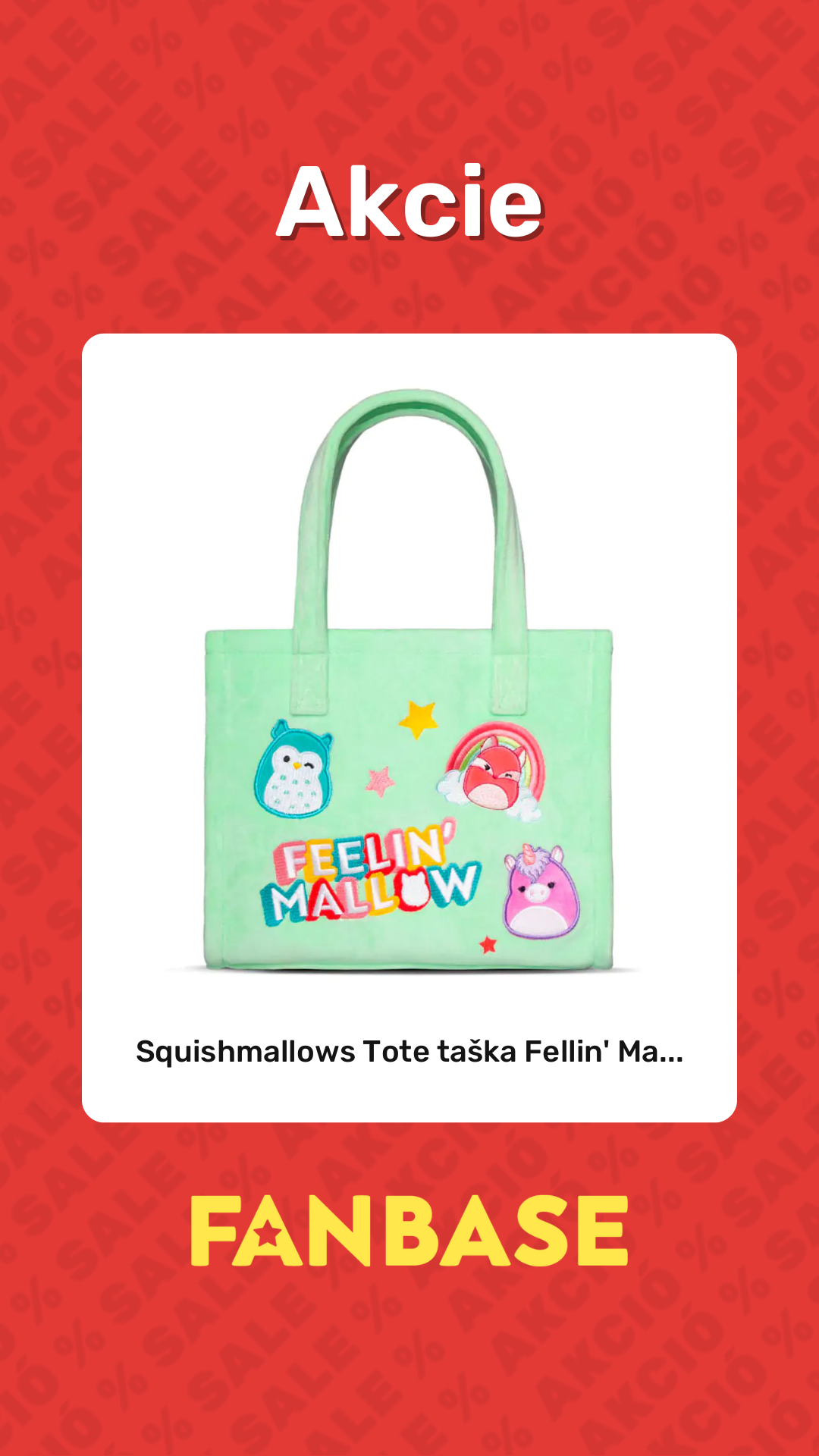 Akcie: Squishmallows Tote taška Fellin' Ma...
