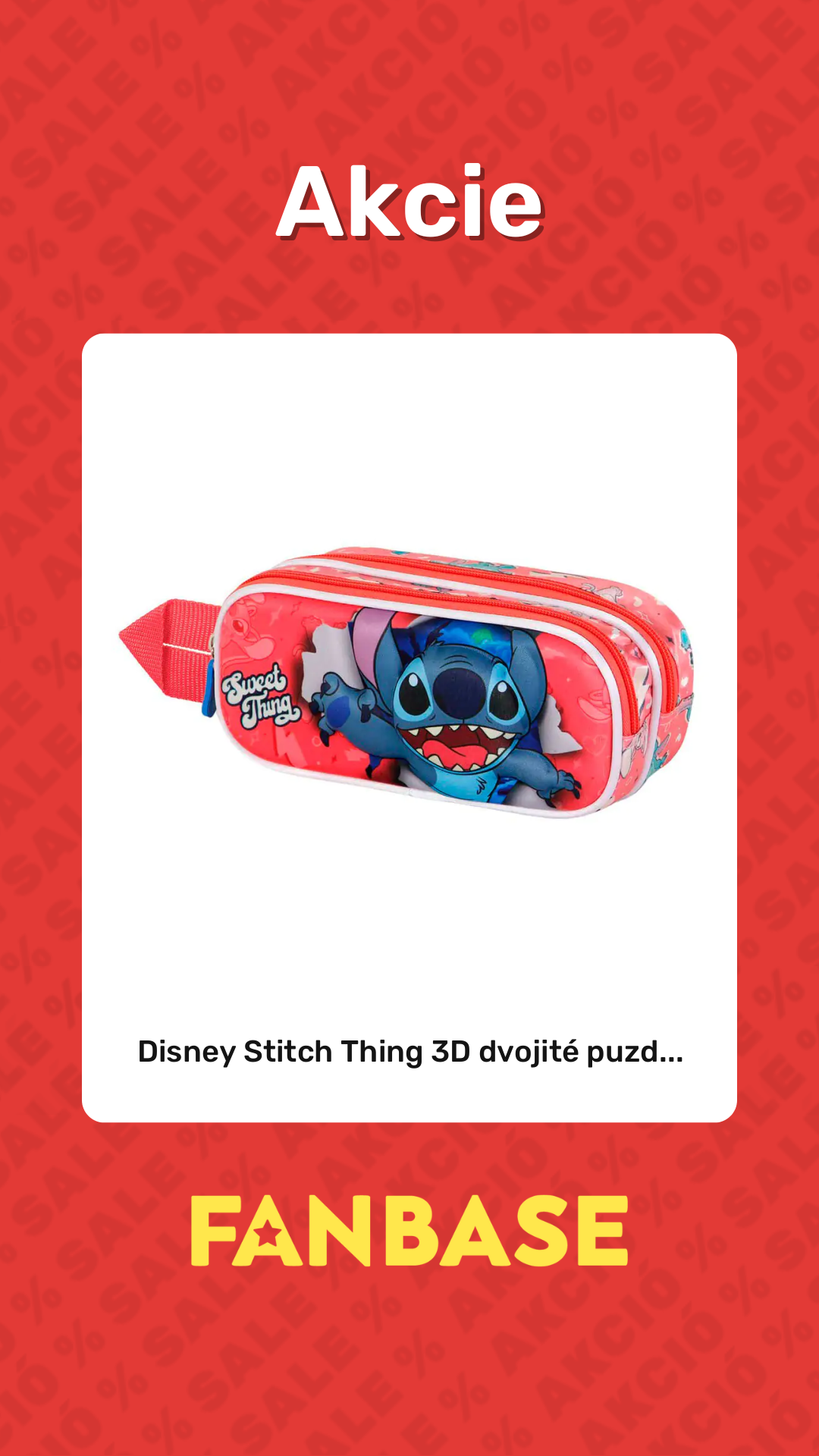 Akcie: Disney Stitch Thing 3D dvojité puzd...