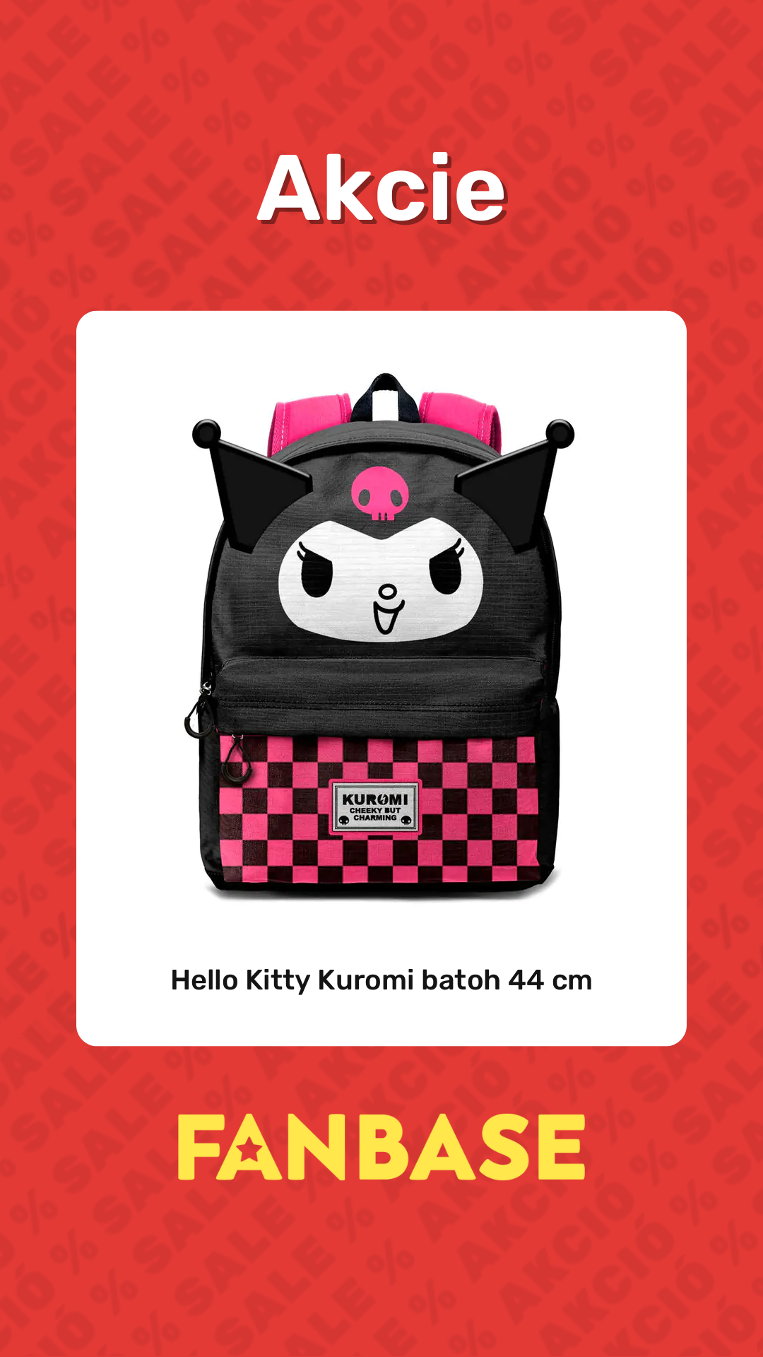Akcie: Hello Kitty Kuromi batoh 44 cm