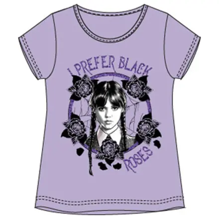 Wednesday Black Roses detské tričko s krátkym rukávom, top produktová fotografia