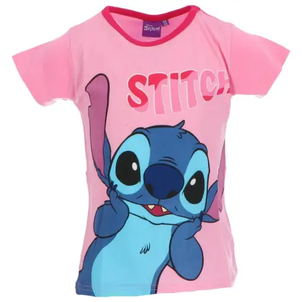Stitch Surprised Light Pink Detské tričko s krátkym rukávom, Vrchný diel produktová fotografia