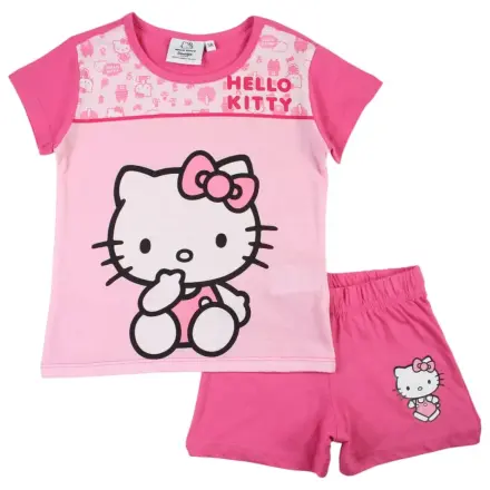 Hello Kitty Cutie Pink detské krátke pyžamá produktová fotografia