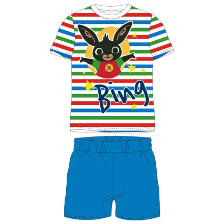 Bing Striped Blue Kids krátke pyžamo produktová fotografia