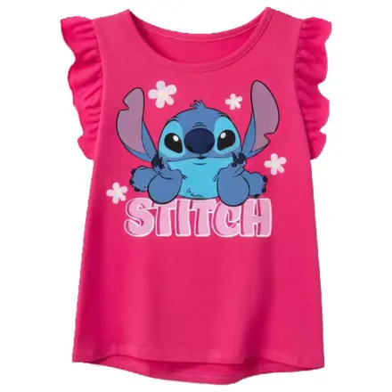 Stitch Tiny Smile Pink detské krátke tričko produktová fotografia