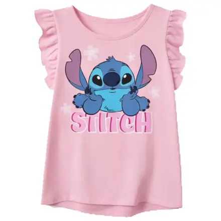 Stitch Tiny Smile Svetloružové detské tričko s krátkym rukávom produktová fotografia